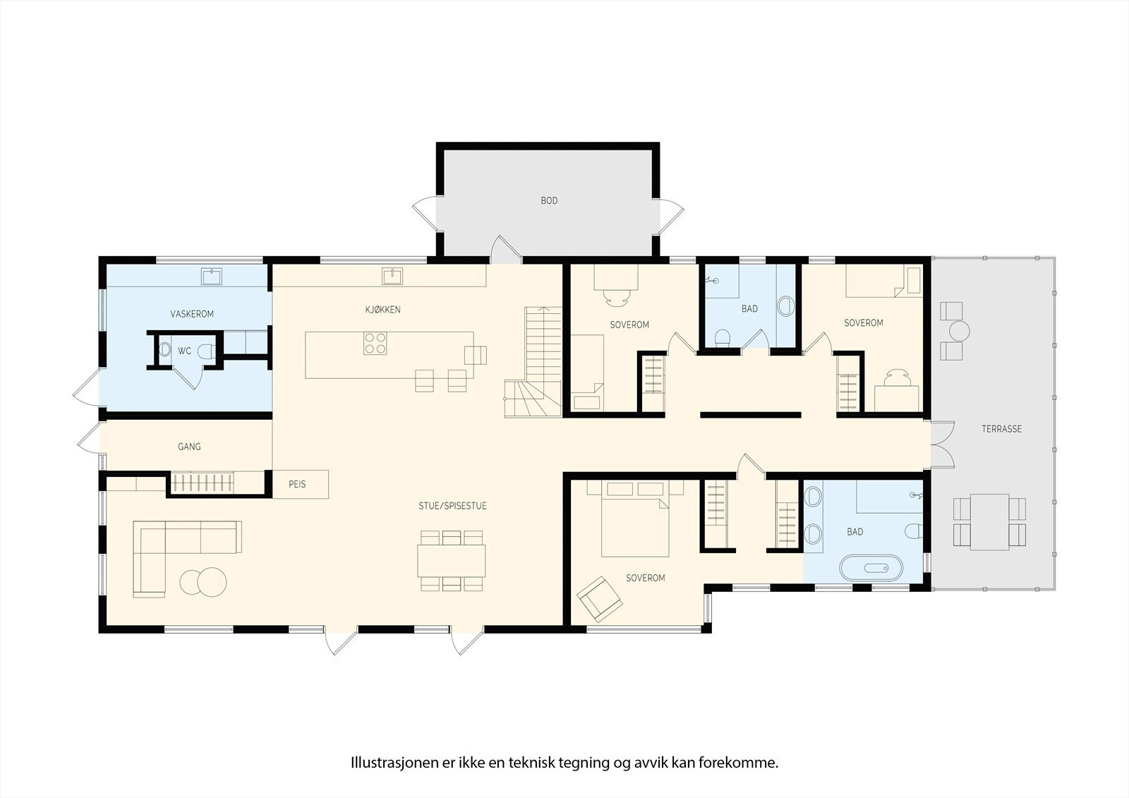 Plantegning 1. etg. Galleribilde