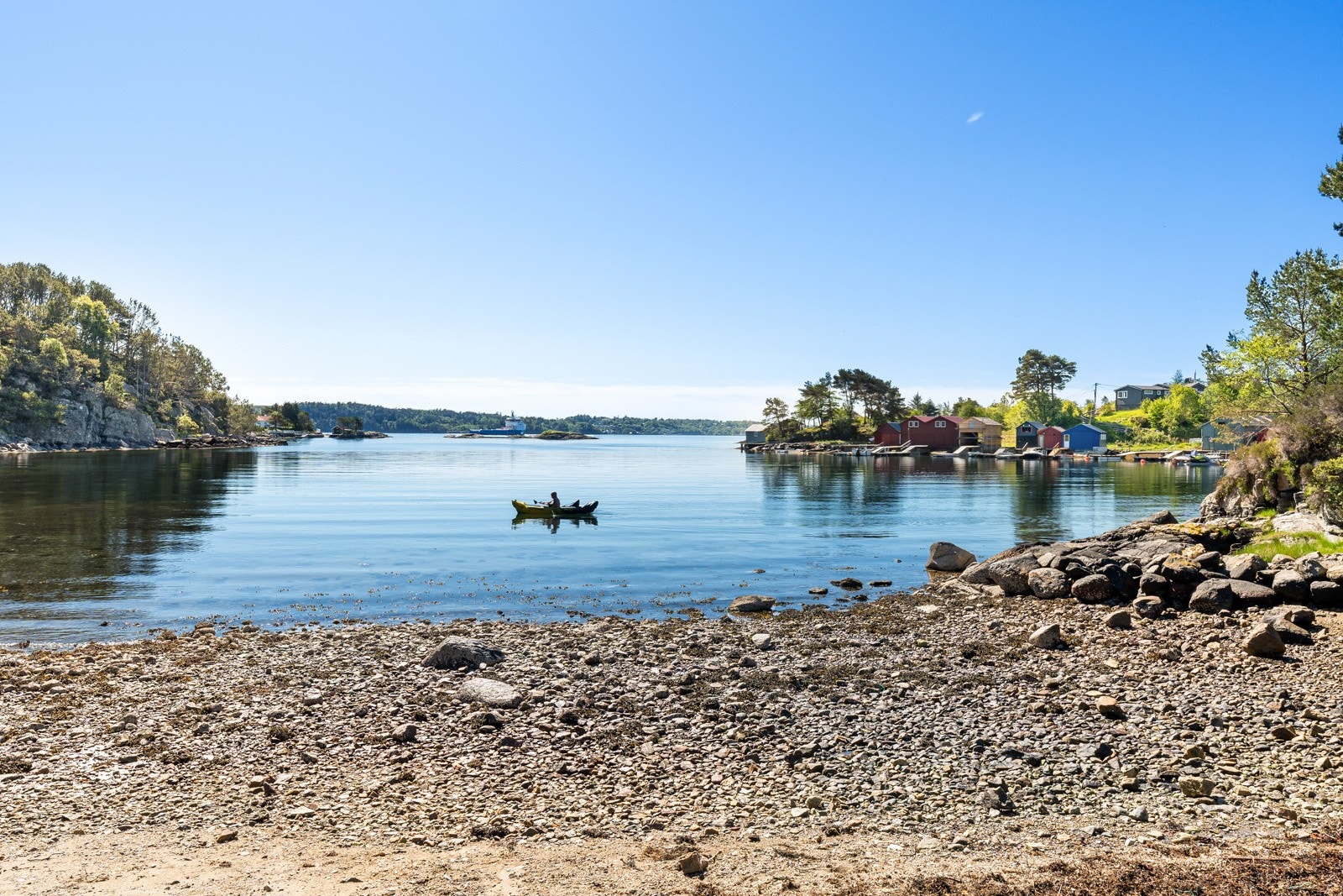 - Sjøen er av de nærmeste naboene, og her ligger alt til rette for herlige somrer med krabbefiske, bading, lek og moro - Galleribilde