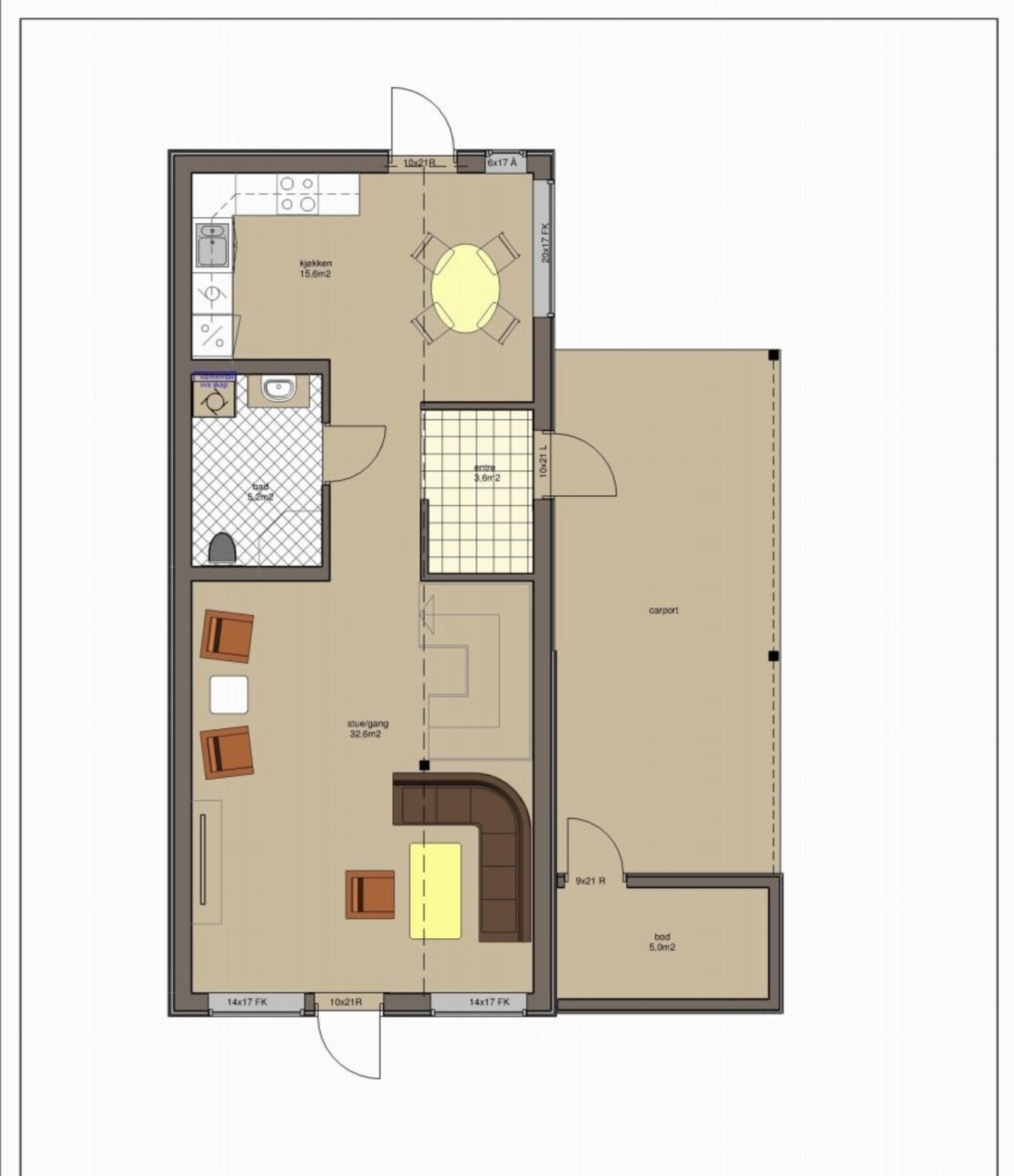 Planskisse 1. etasje. Galleribilde