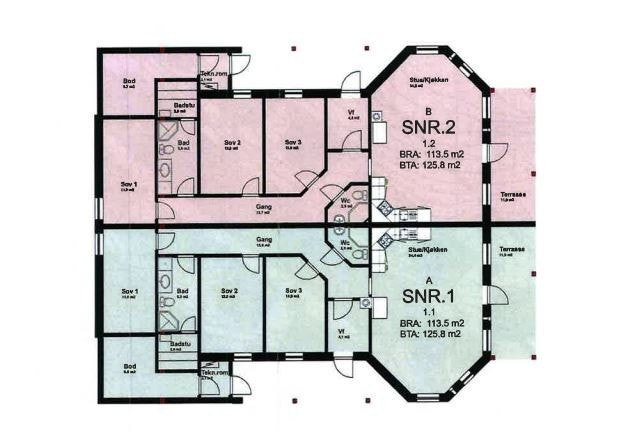 Planløsning (Grønn eiendom, SNR 1) Galleribilde