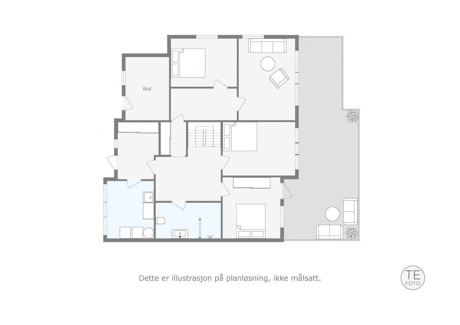 Planskisse 1. etasje Galleribilde