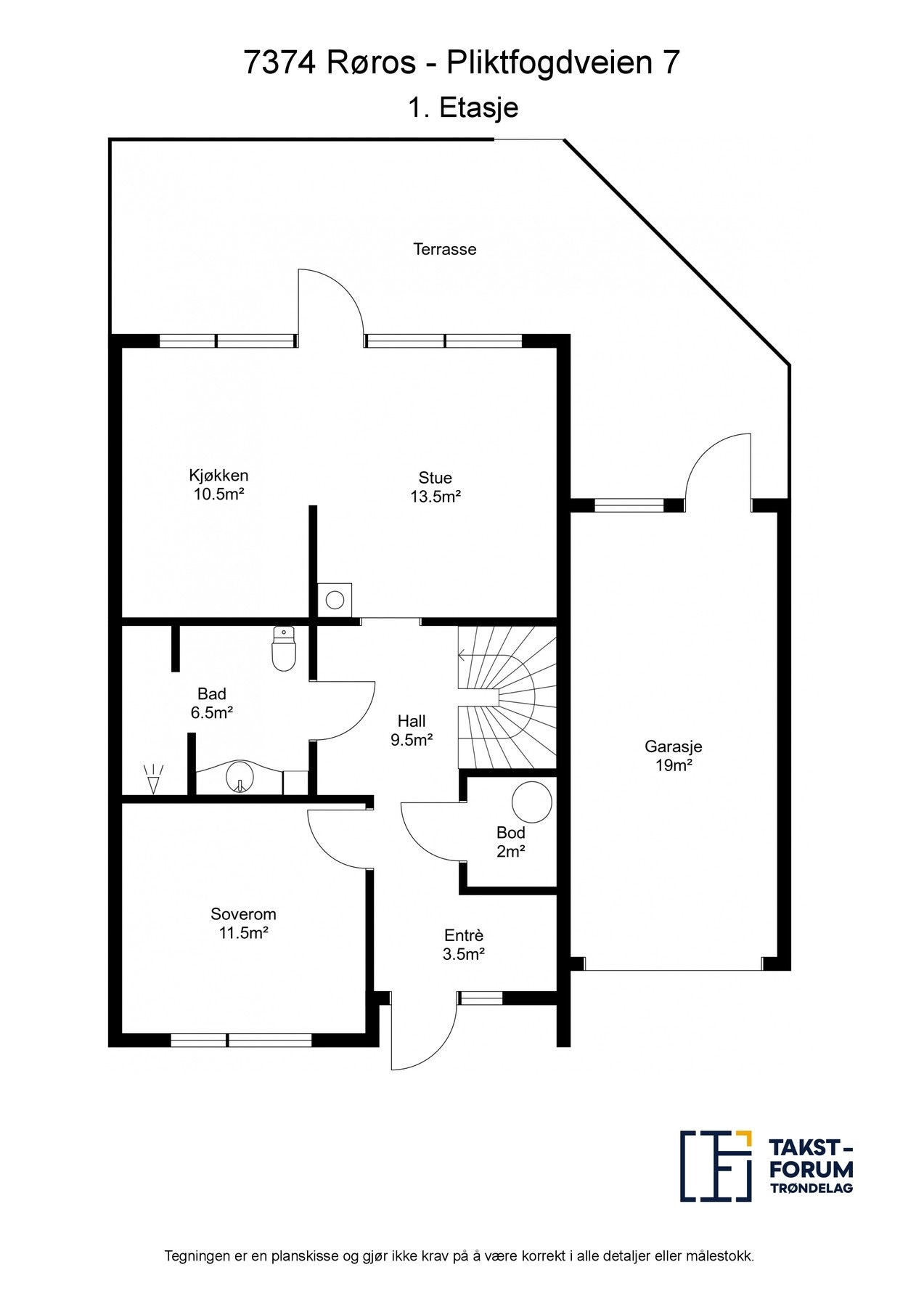 Planskisse 1.etg. Galleribilde