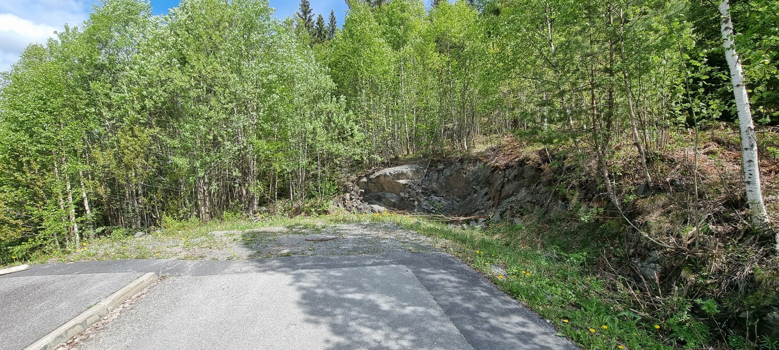 Enden på gata. Tomt ligger til høyre Galleribilde