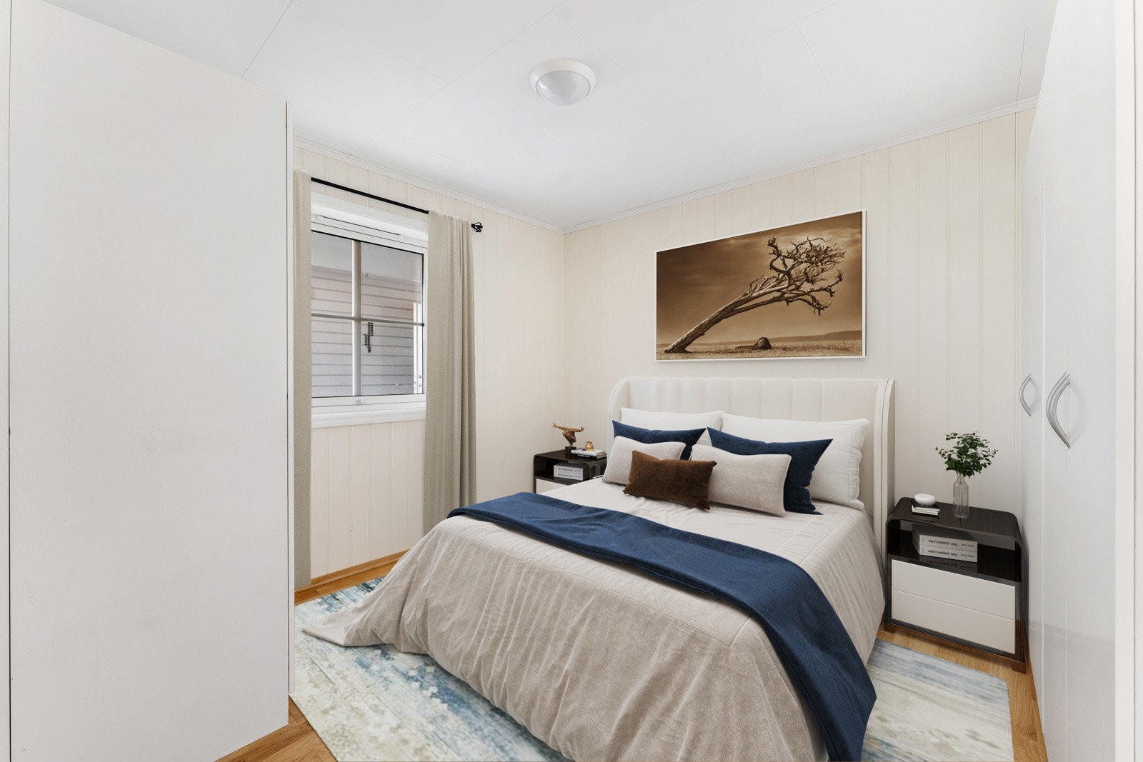 Soverom - digitalt møblert, avvik kan forekomme Galleribilde