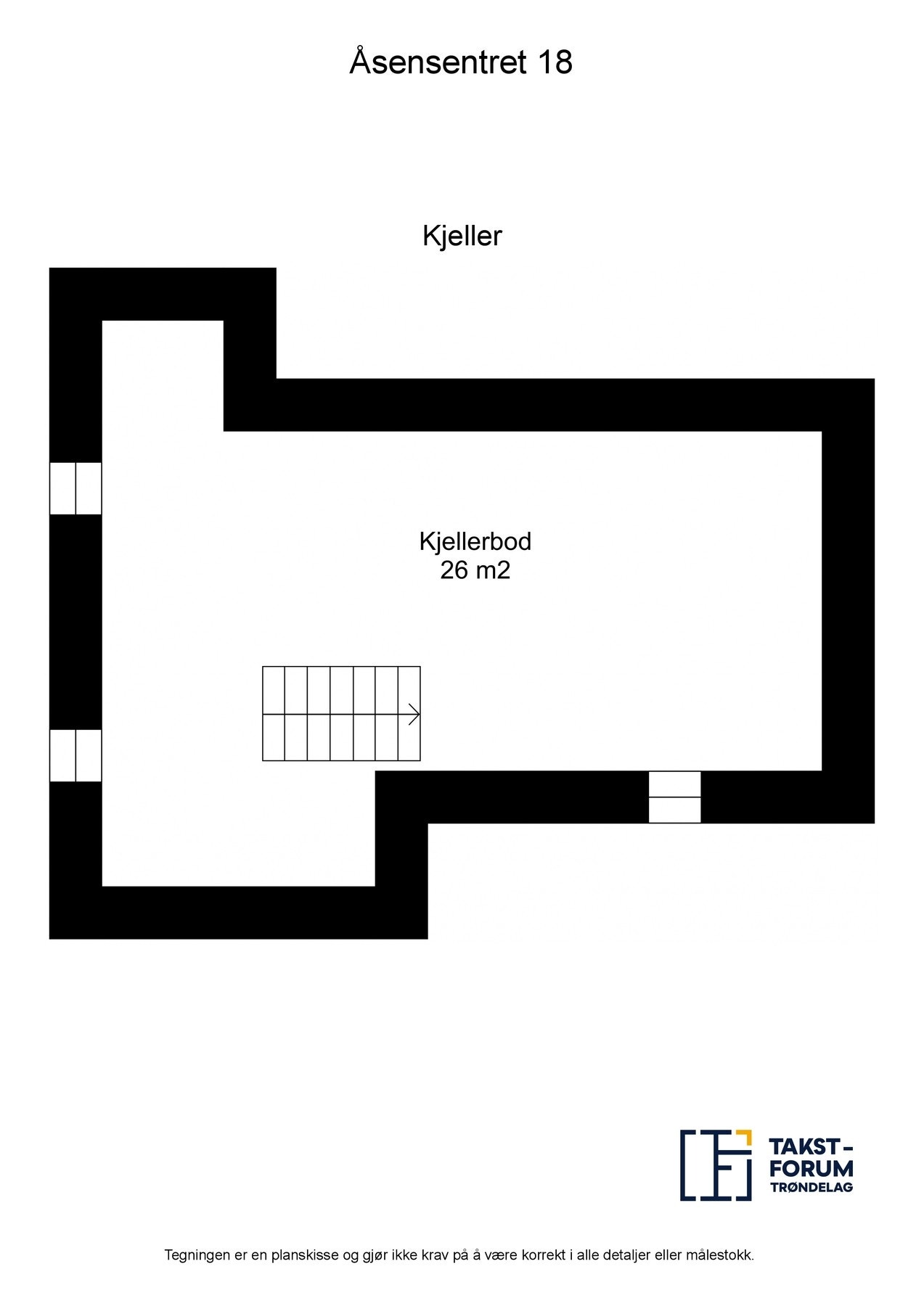 Plantegning kjeller. Galleribilde