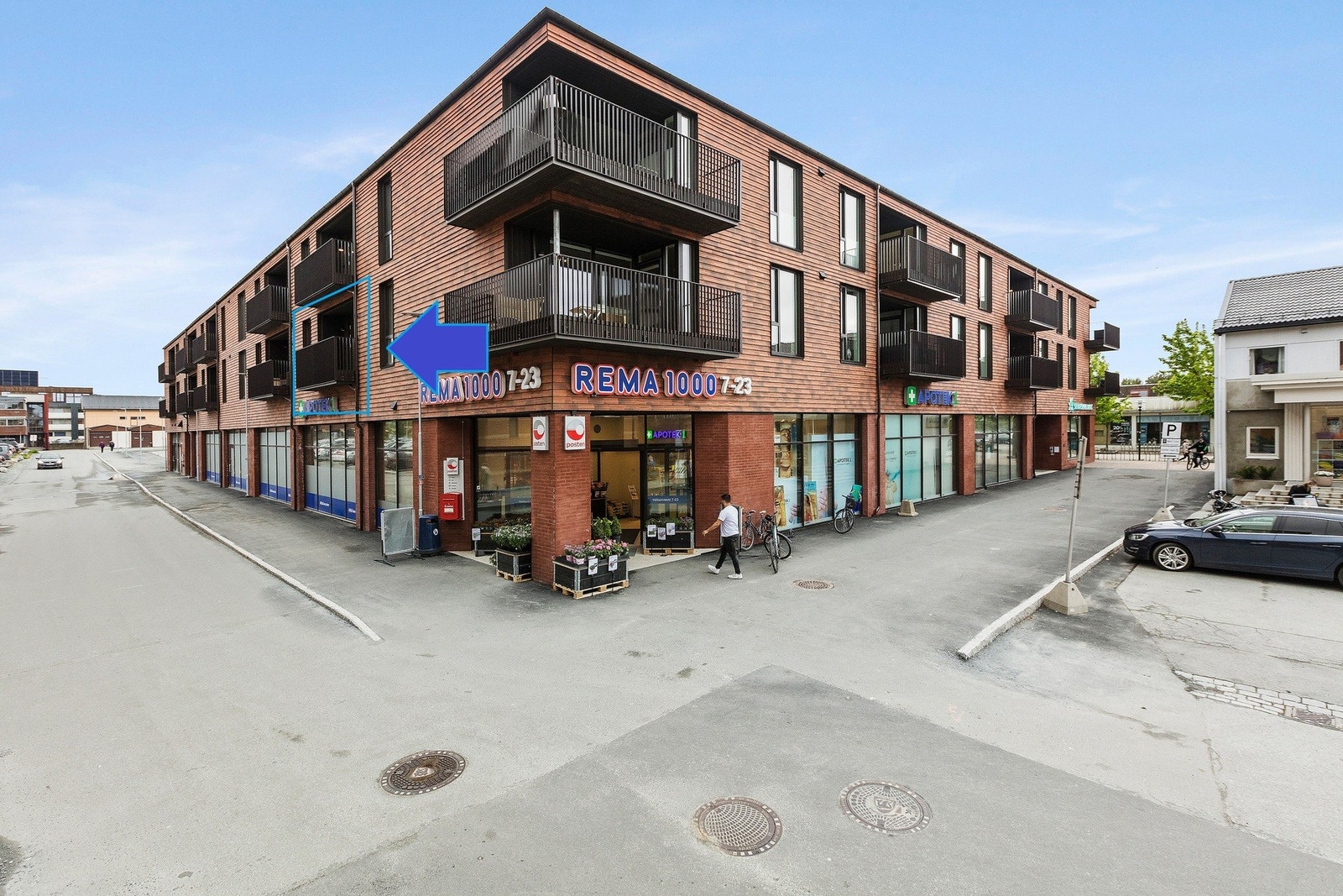 Leiligheten har en fin beliggenhet i 2.etasje. Galleribilde