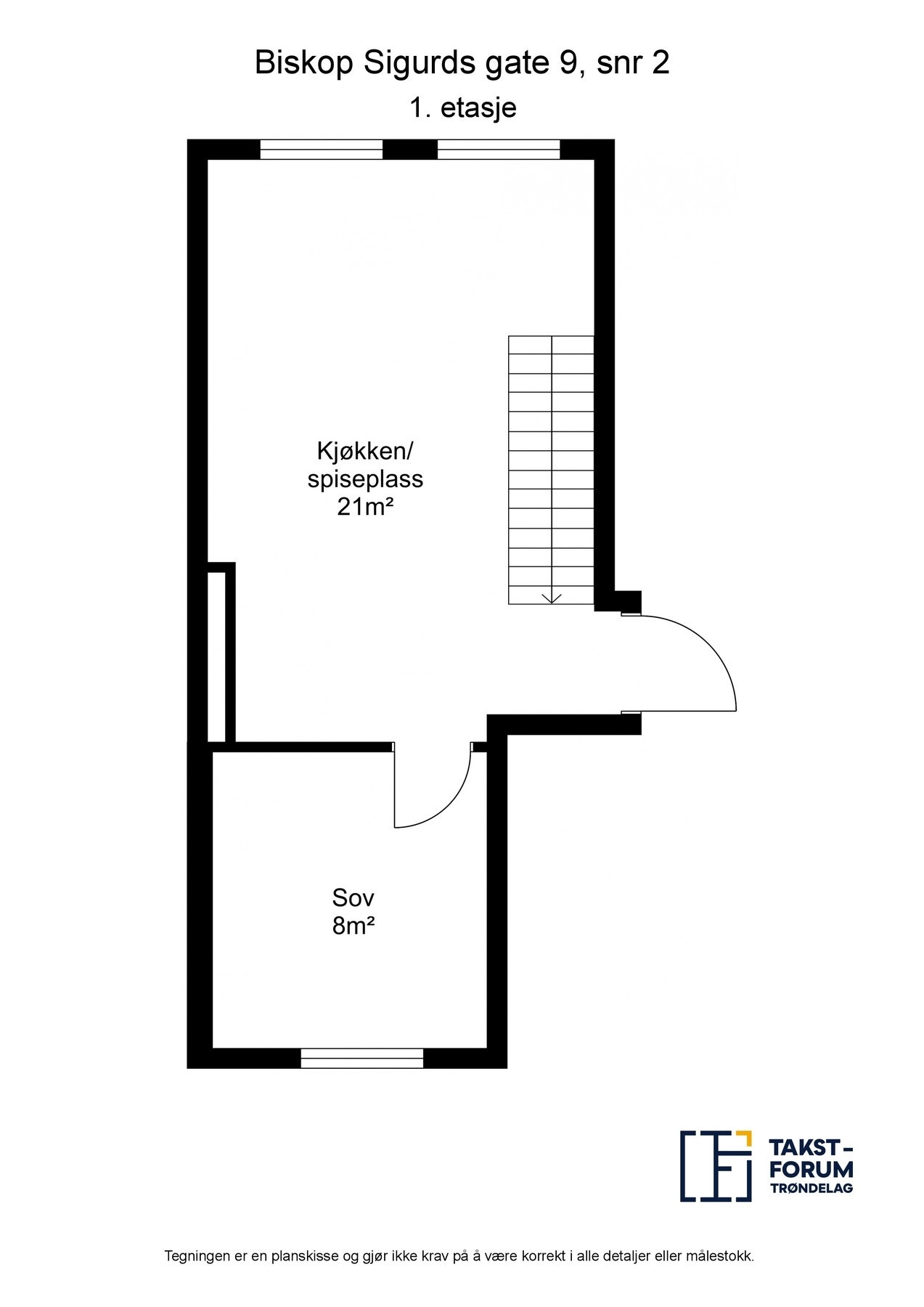 Plantegning 1. etasje Galleribilde