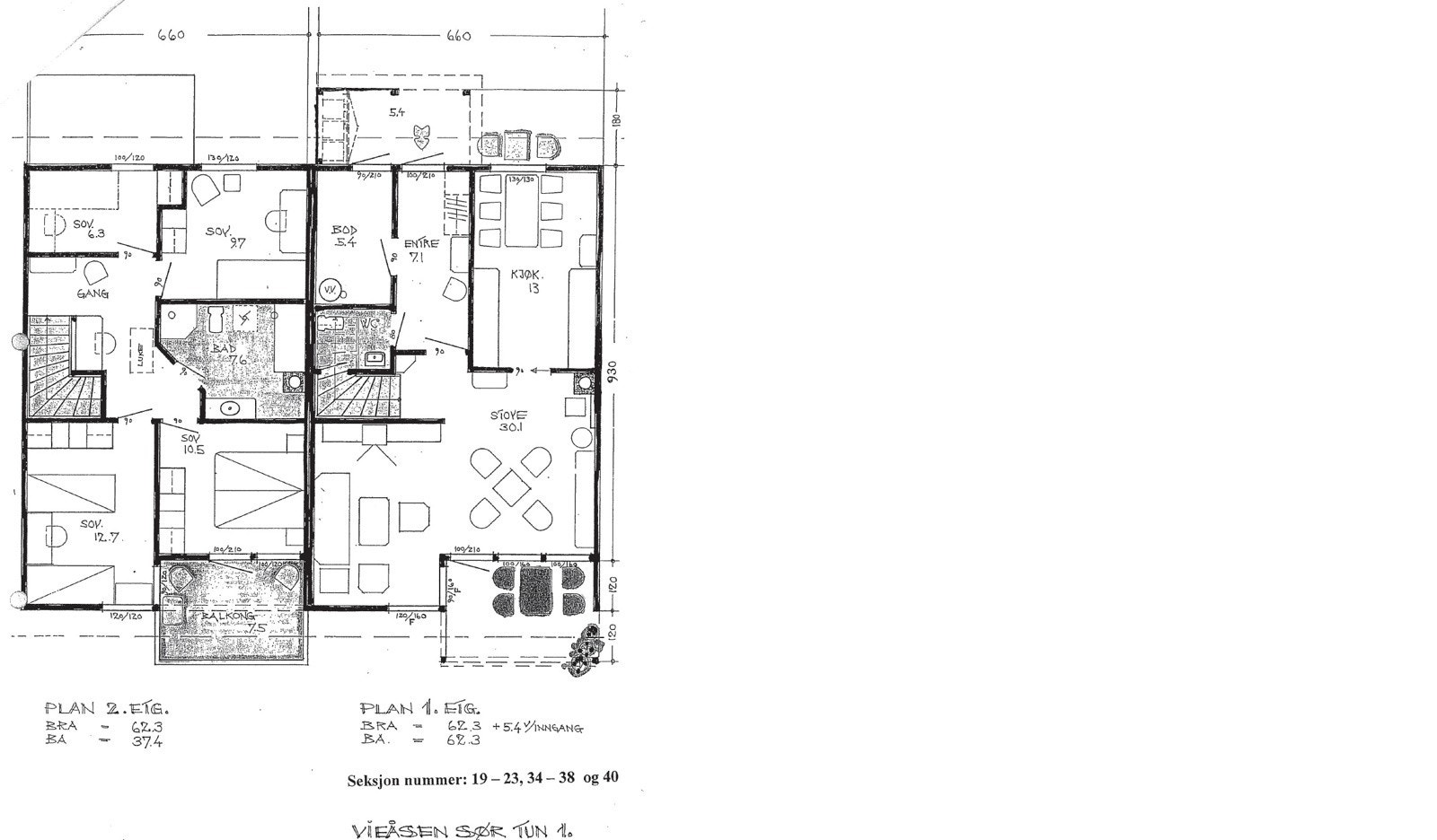 Plantegning Storetunggrova Galleribilde