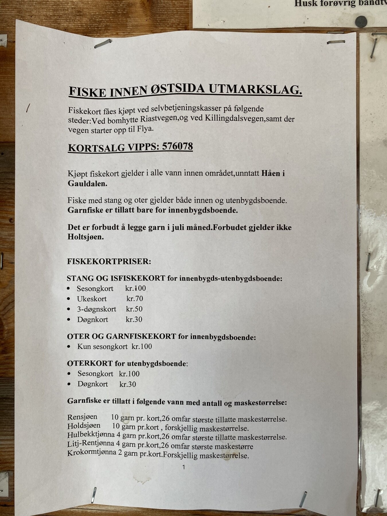 Fiske innen Østsida Utmarkslag Galleribilde