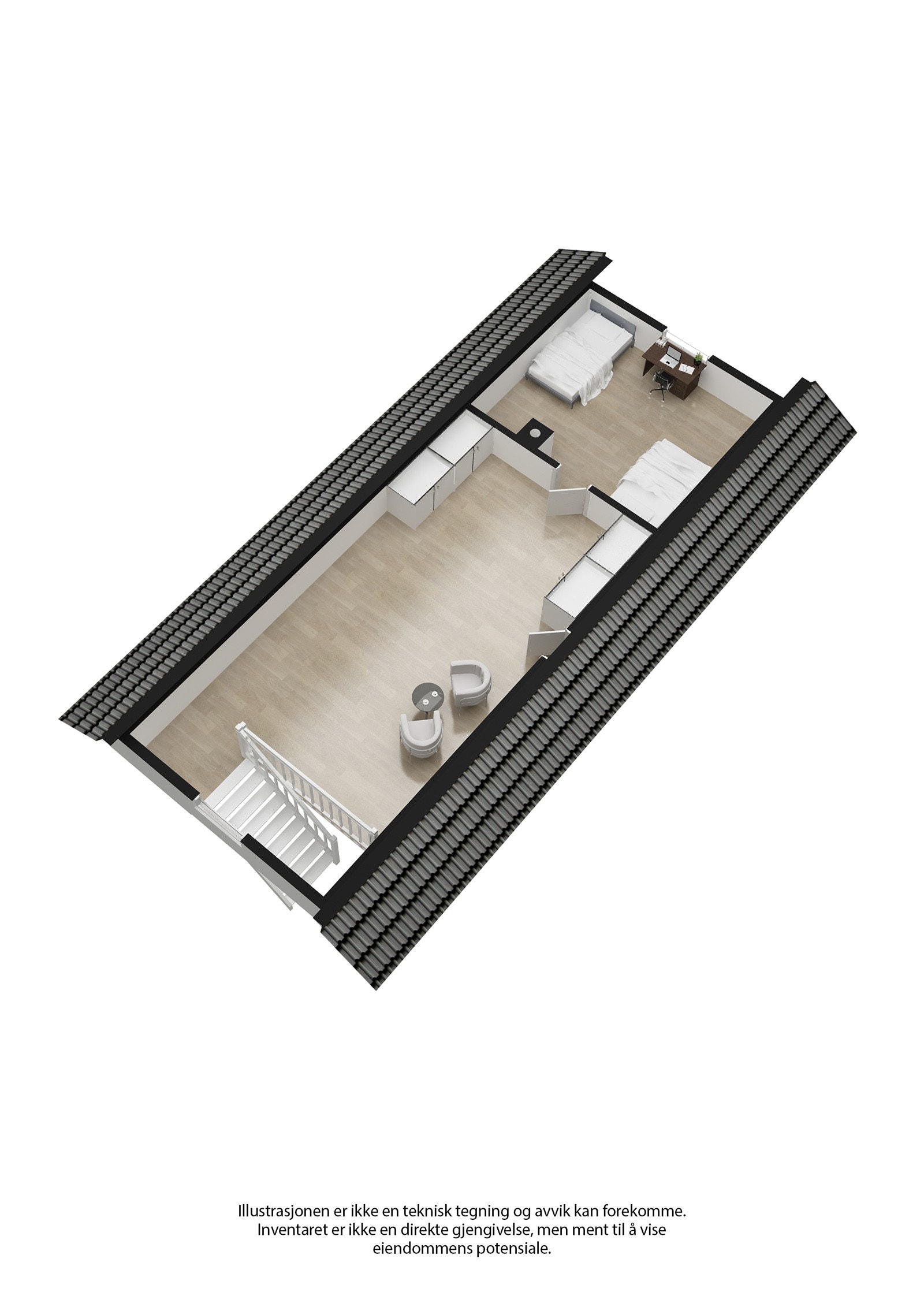 Plantegning loft Galleribilde