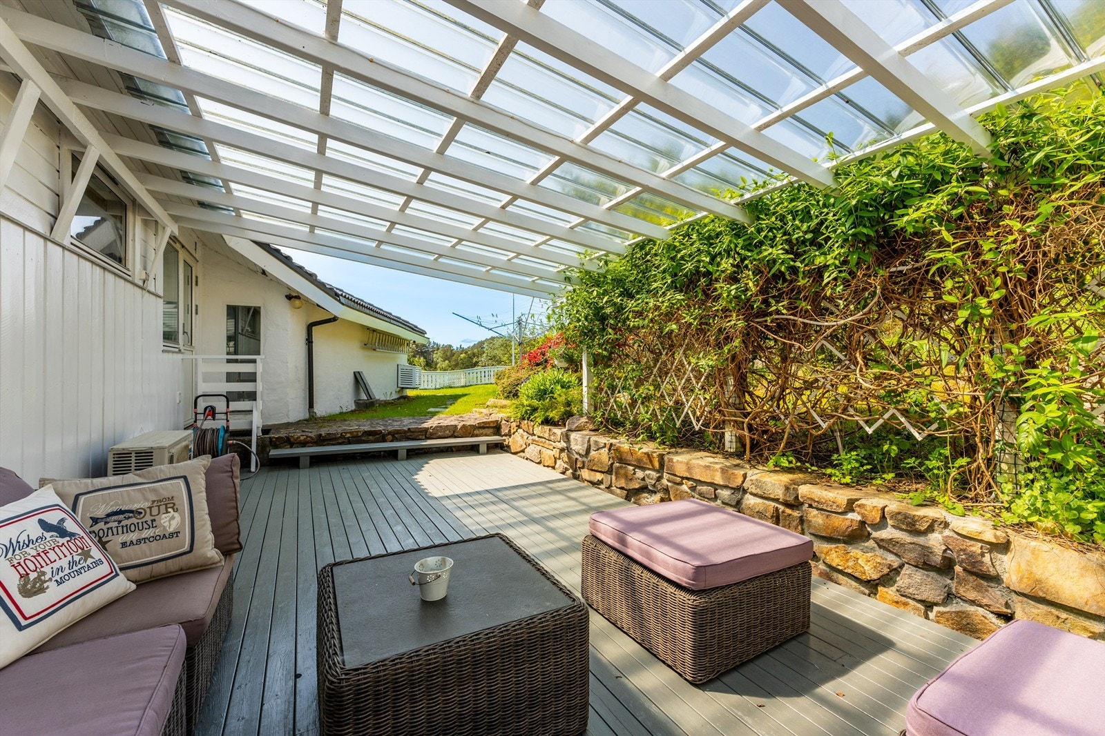 Overbygget del av terrasse. Galleribilde