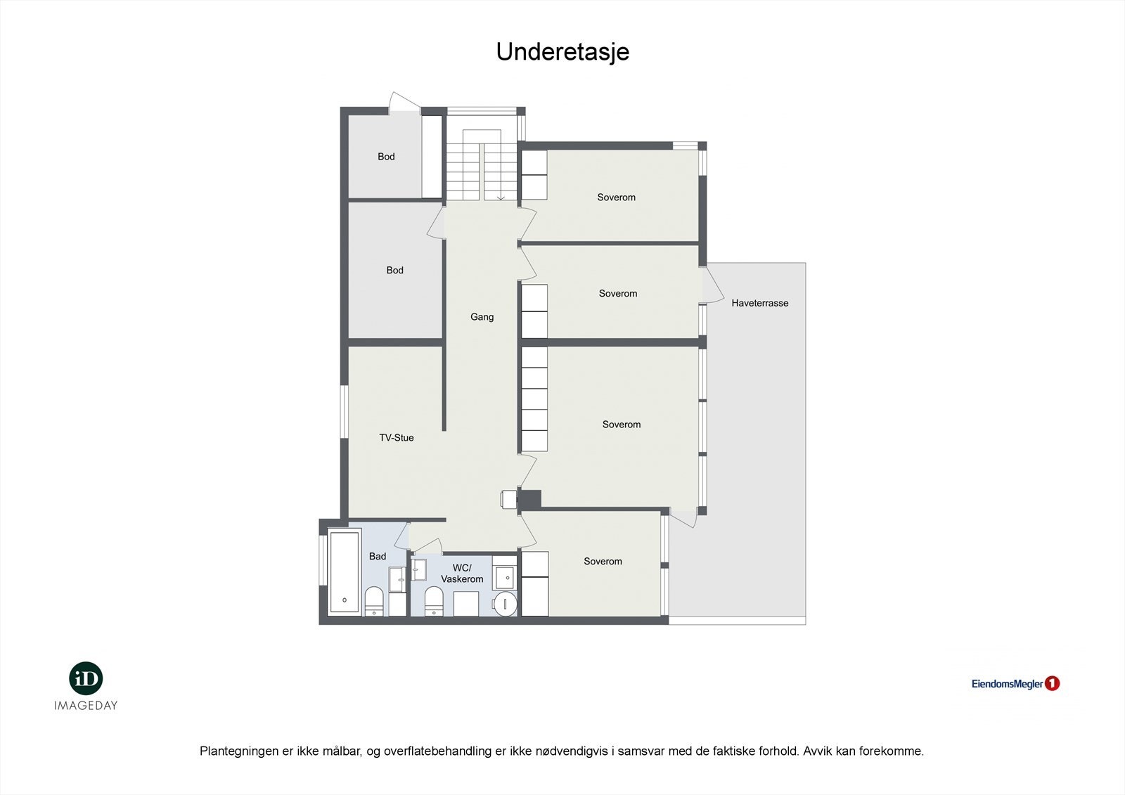Plantegning underetasje. Galleribilde