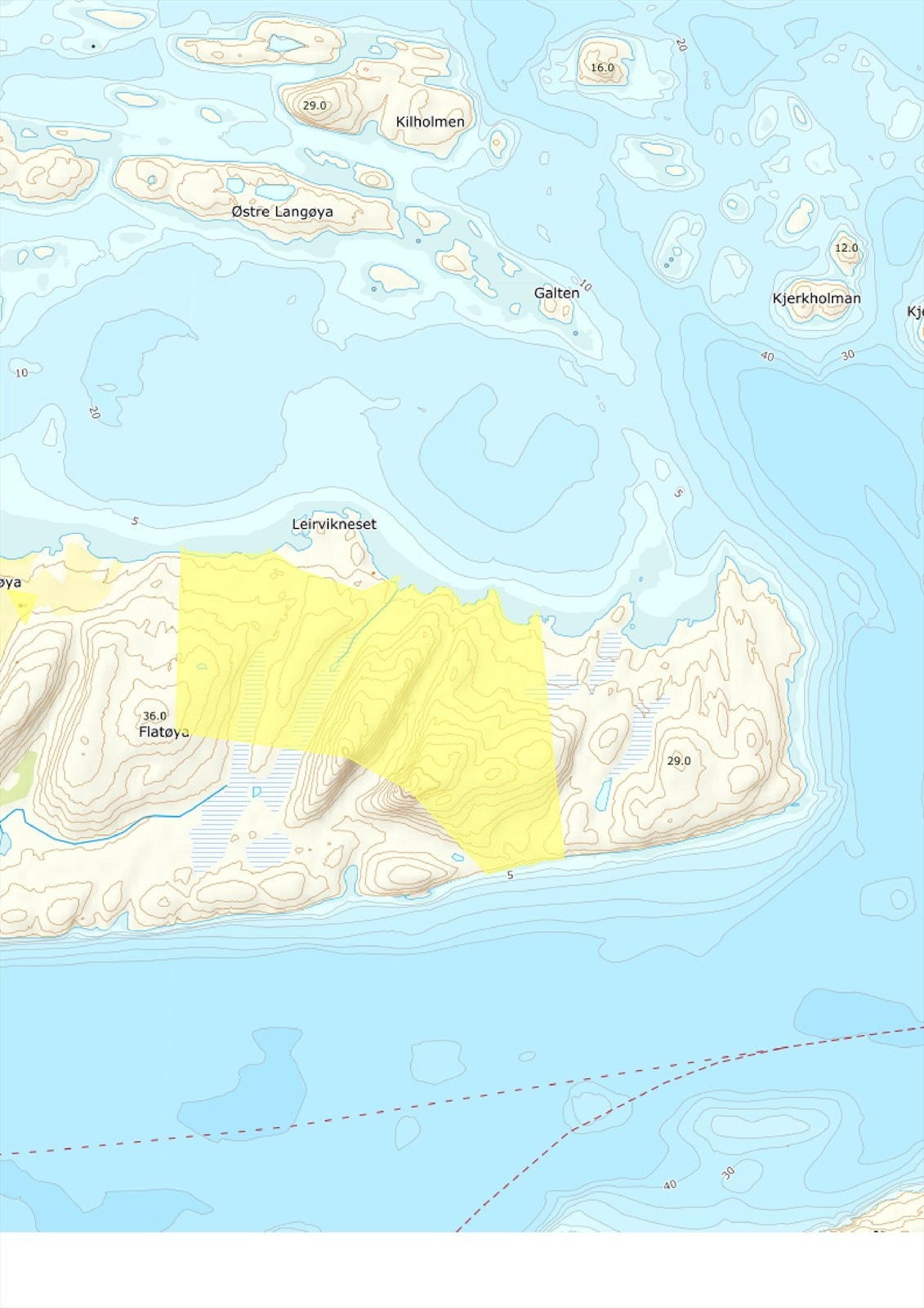 Eiendommen ble oppmålt med deling av felles utmark for 75/1 og 75/7 i 2007-2008. Da ble også felles øyer og holmer fordelt mellom disse 2 eiendommene. Side 6 i jordskiftesaken: Grensepunktenes koordinater har en forventet nøyaktighet bedre enn 0,1 meter. Galleribilde