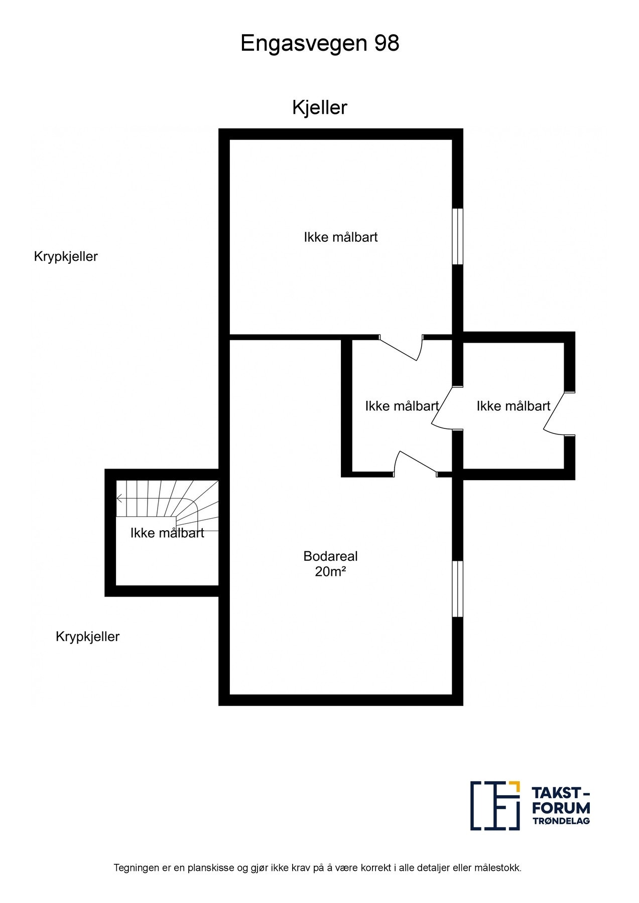 Planskisse kjeller Galleribilde