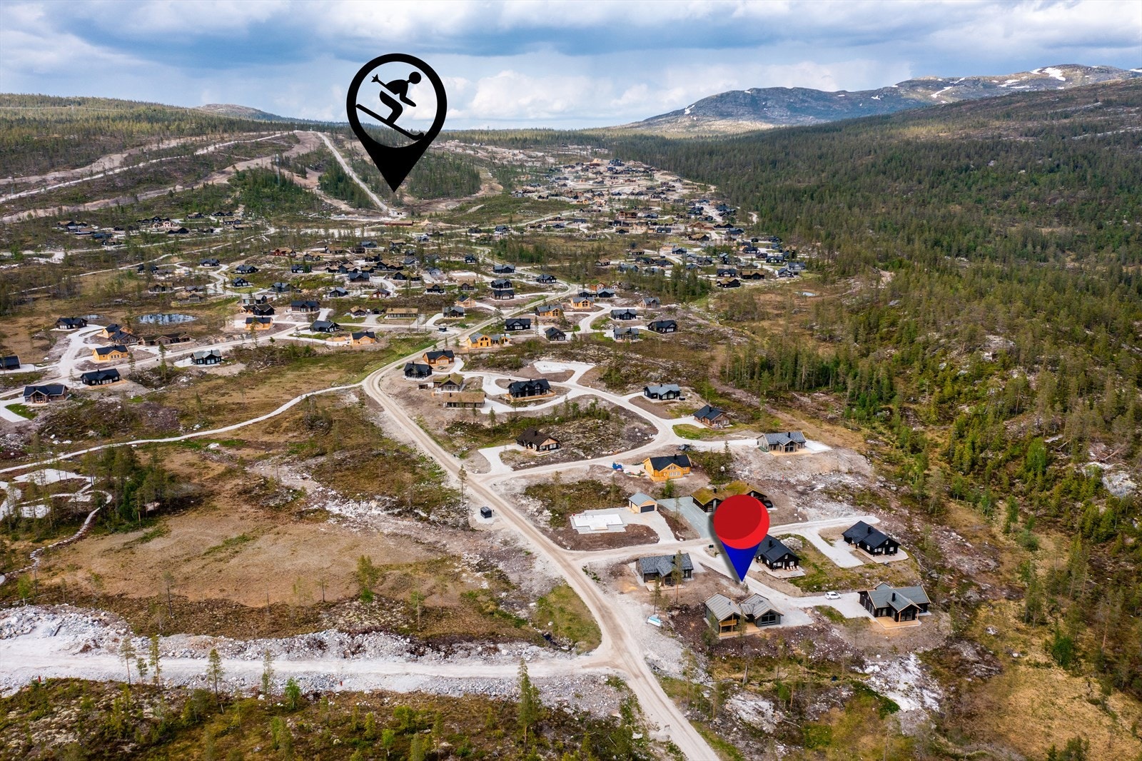 Hytta har en attraktiv beliggenhet på populære Turufjell Galleribilde