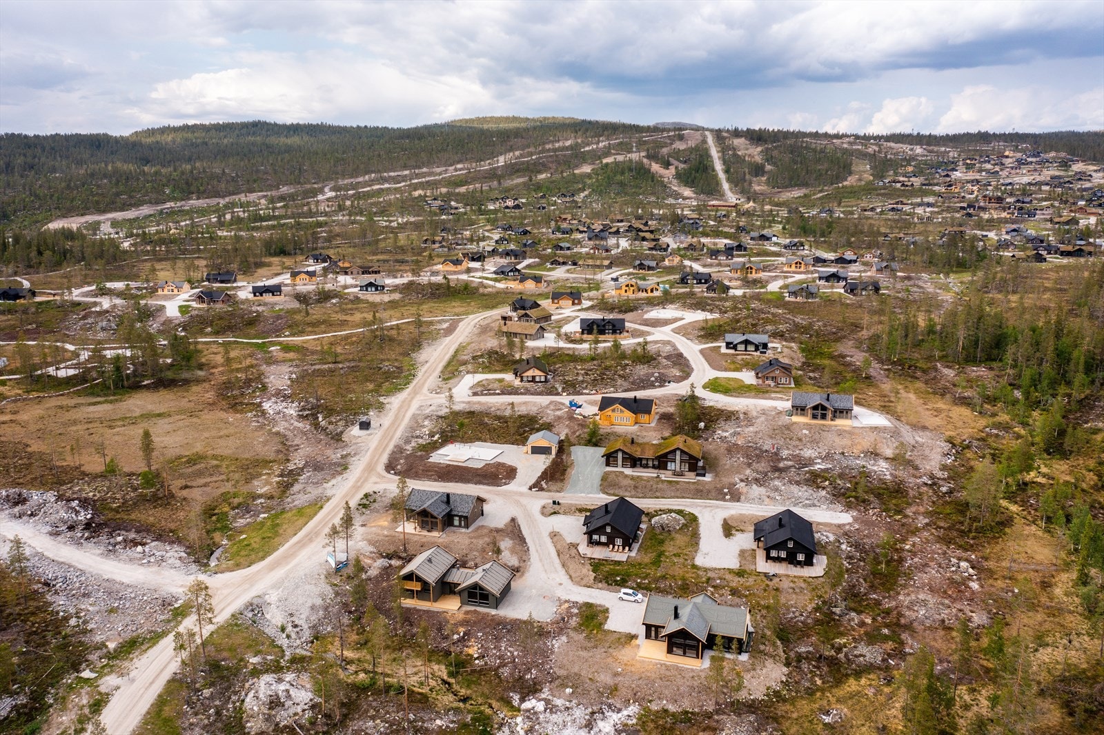 Dronebilde fra hytteområdet Galleribilde