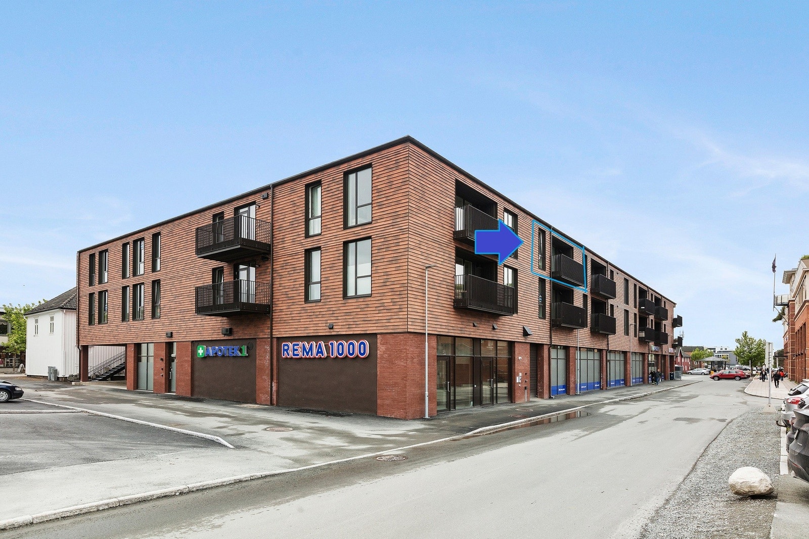 Leiligheten har en fin beliggenhet i 3.etasje. Galleribilde