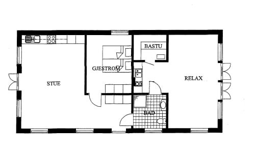Plantegning Nestebyalléen gjestehus. Galleribilde