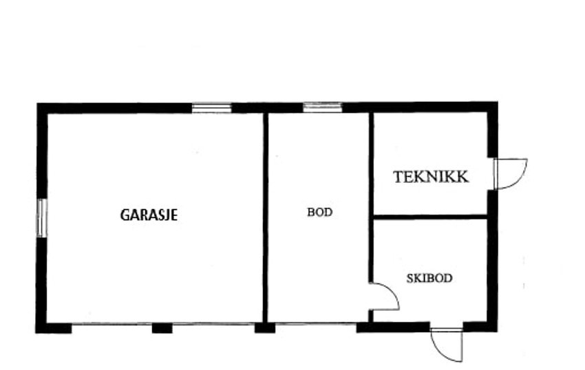 Plantegning Nestebyalléen garasje. Galleribilde