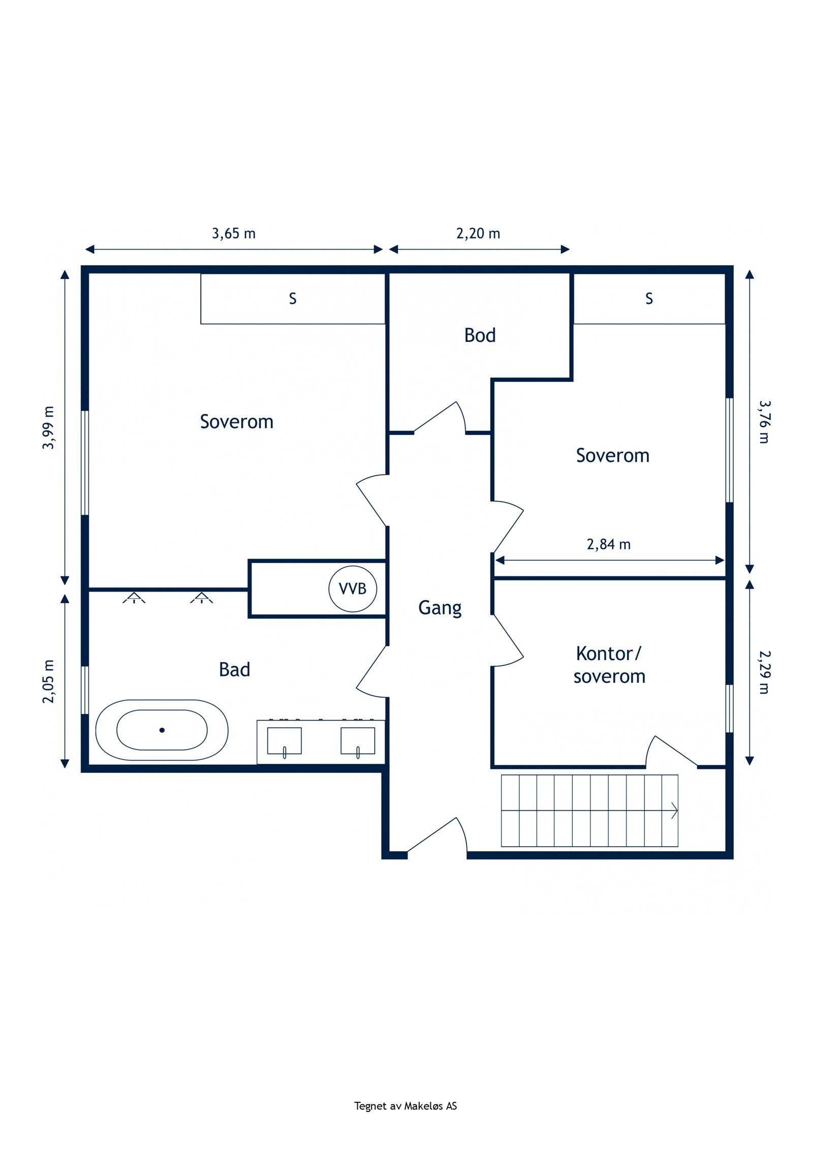 Plantegning kjeller. Galleribilde