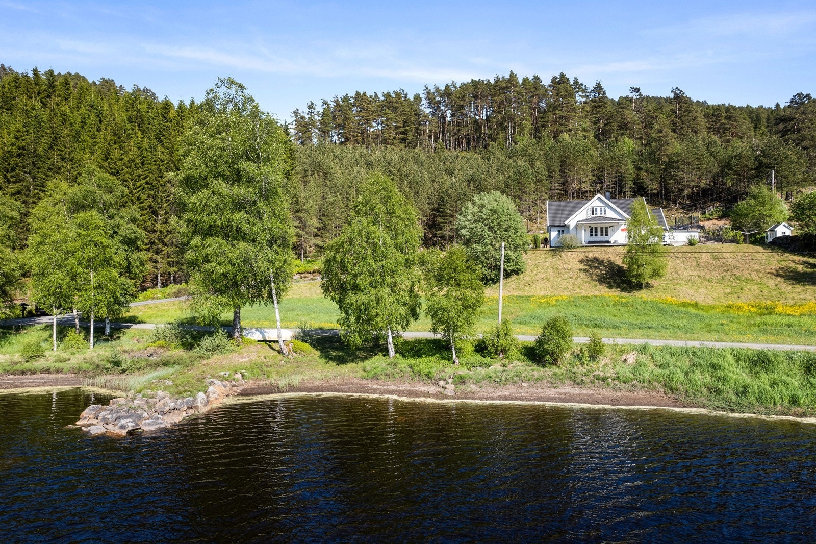 Det medfølger en parsell nede ved vannet hvor man har vannlinje. Galleribilde