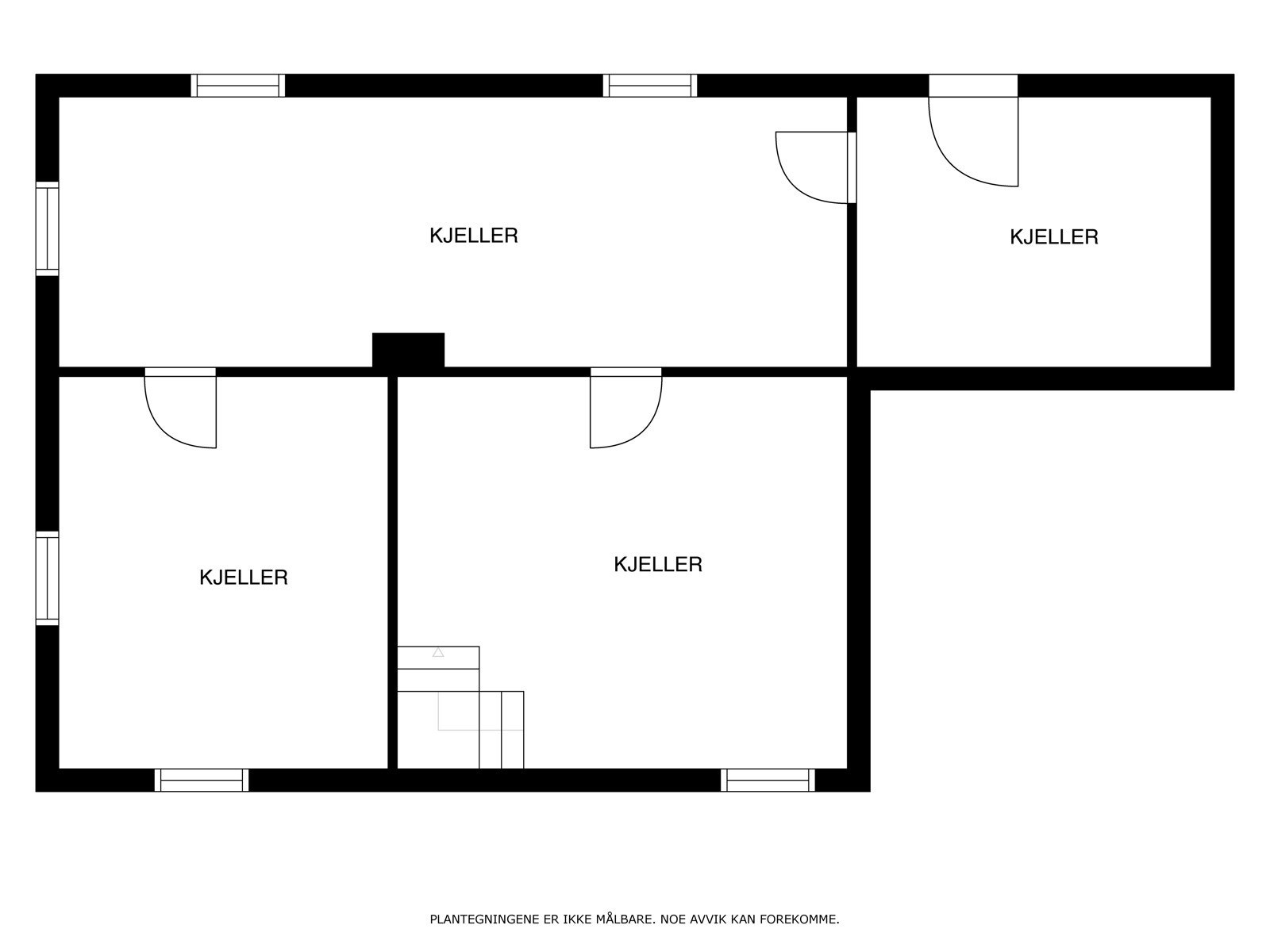 Plantegning kjeller. Galleribilde