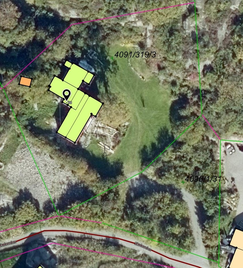 Sit.kart av tomtene til hytta Galleribilde