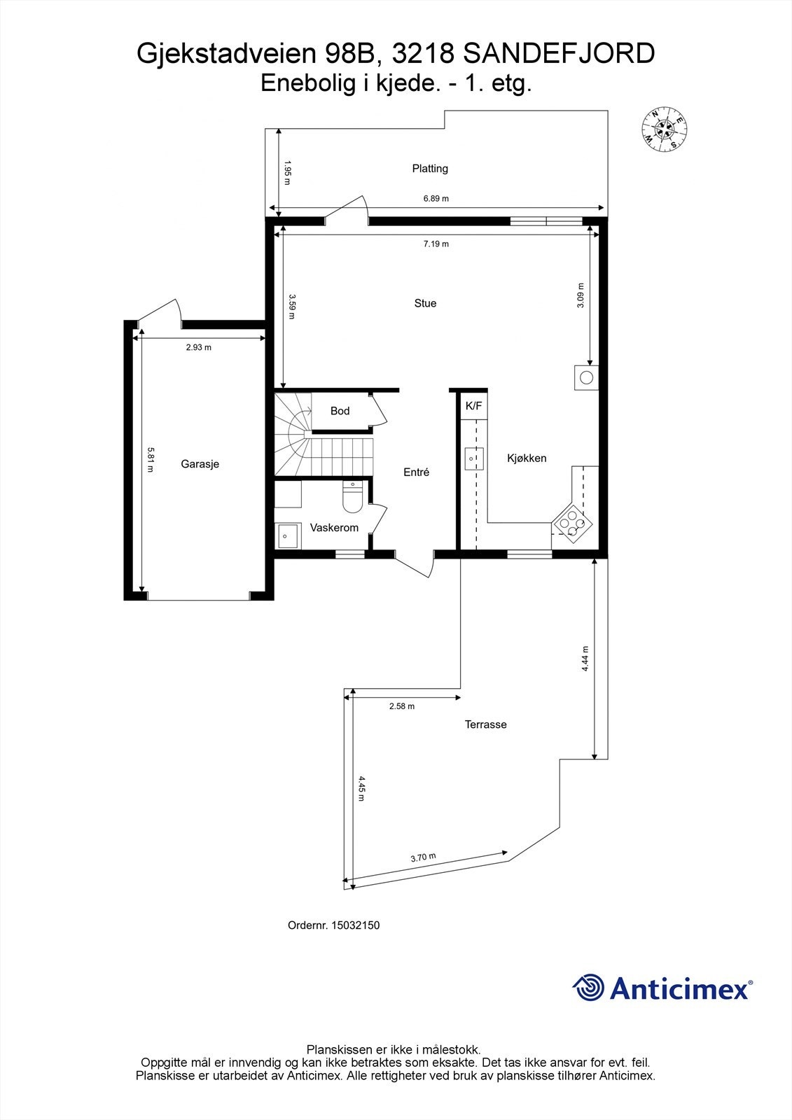 Plantegning 1. etg Galleribilde
