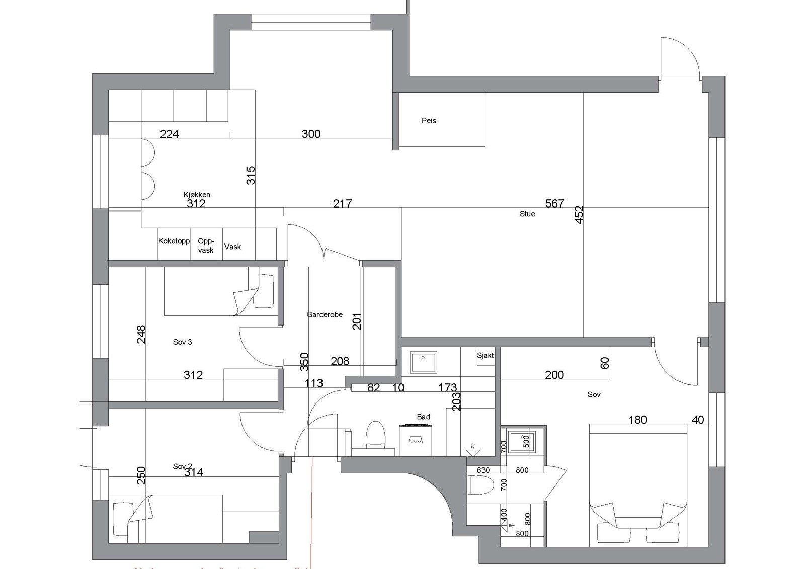Plantegning Galleribilde