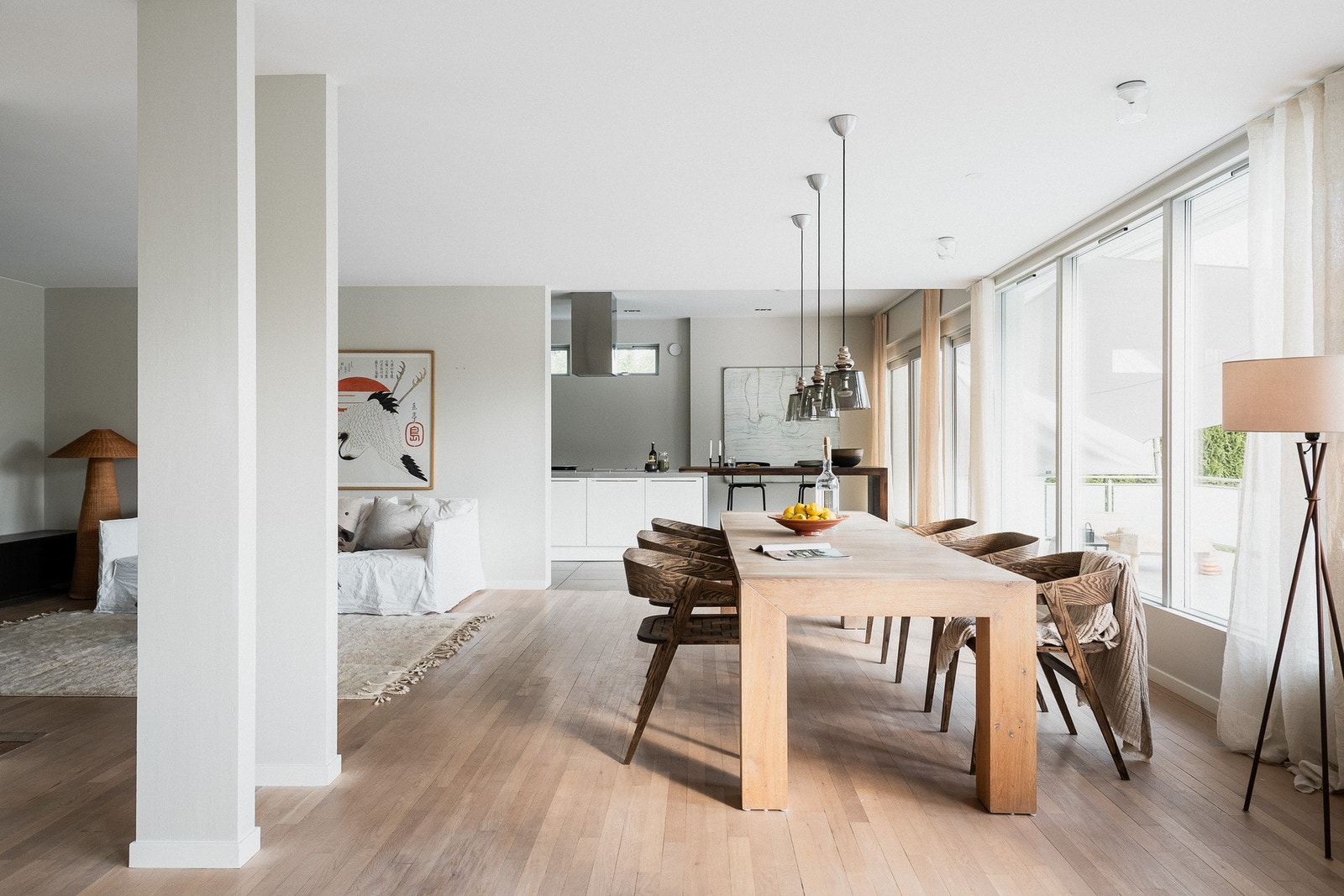 Én-stavs eikeparkett. Galleribilde