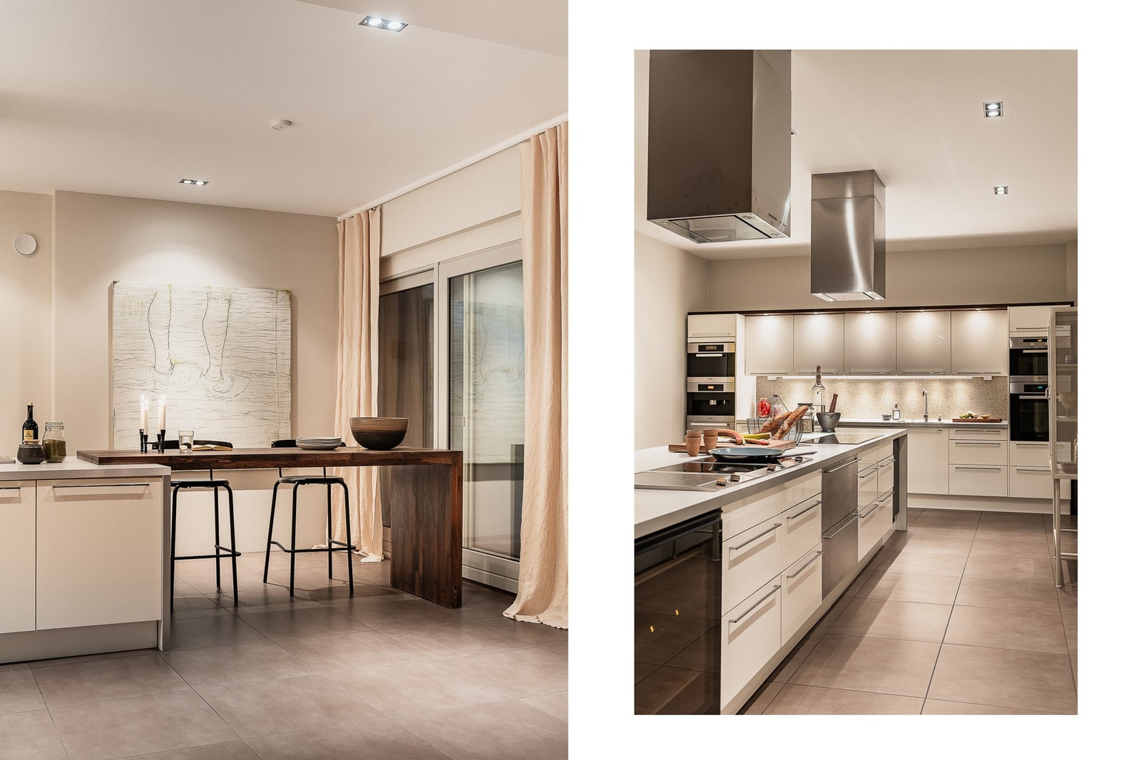 Hyggelig atmosfære kveldstid. Galleribilde