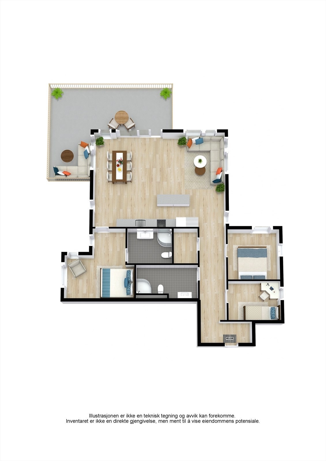 Laboratorieveien 4D - 3D Floor Plan Galleribilde