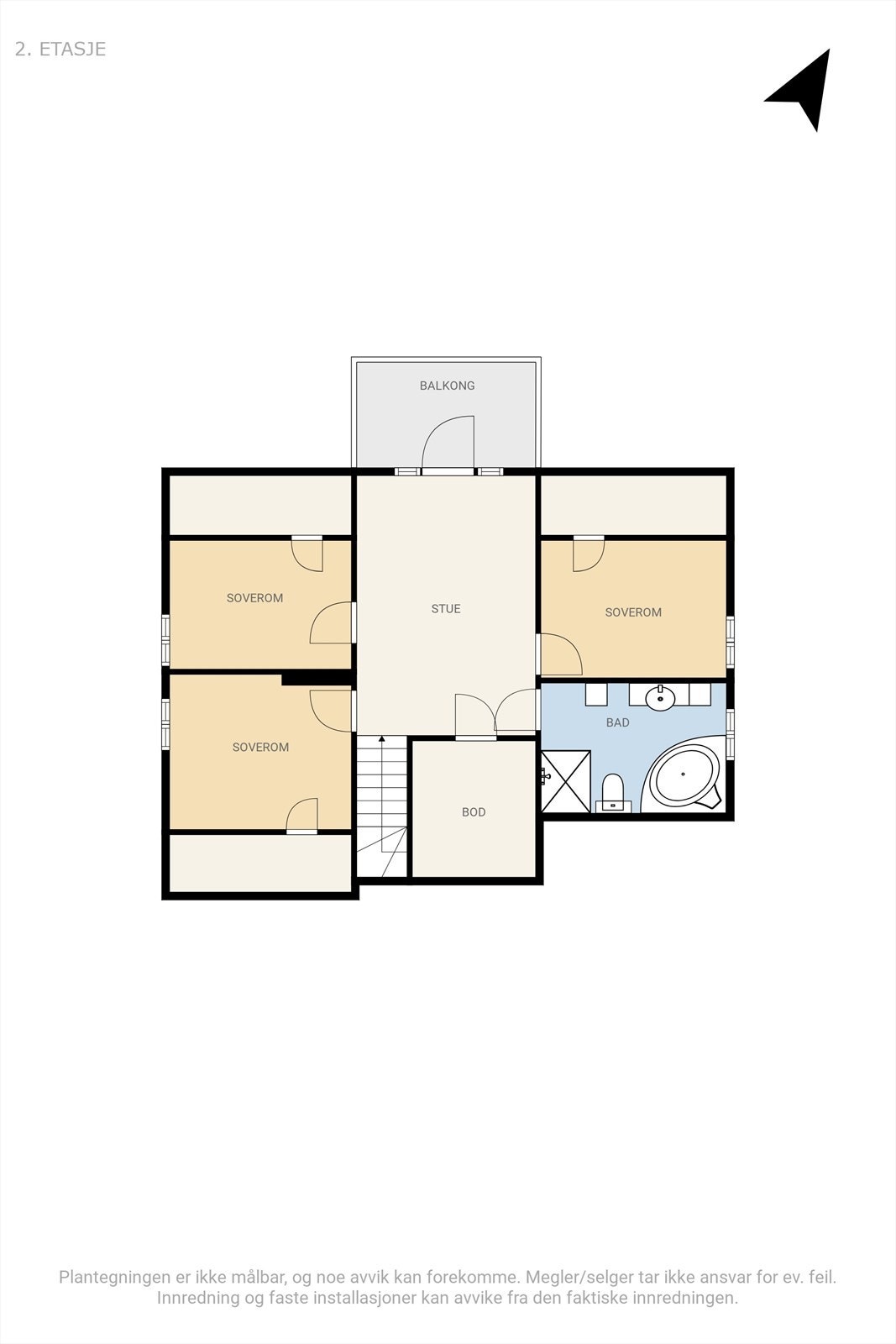 Plantegning 2.etasje Galleribilde