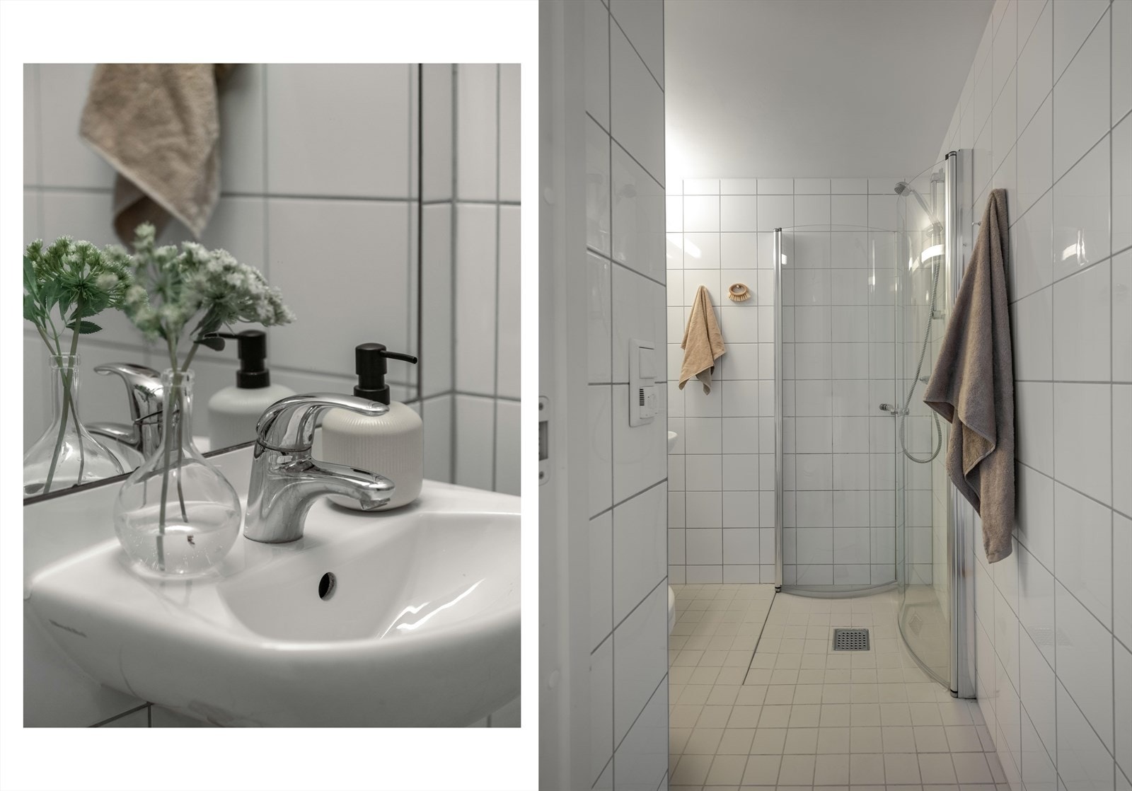 Ved kjøkkenet finner vi leilighetens baderom, som ble bygget i 2010. Galleribilde