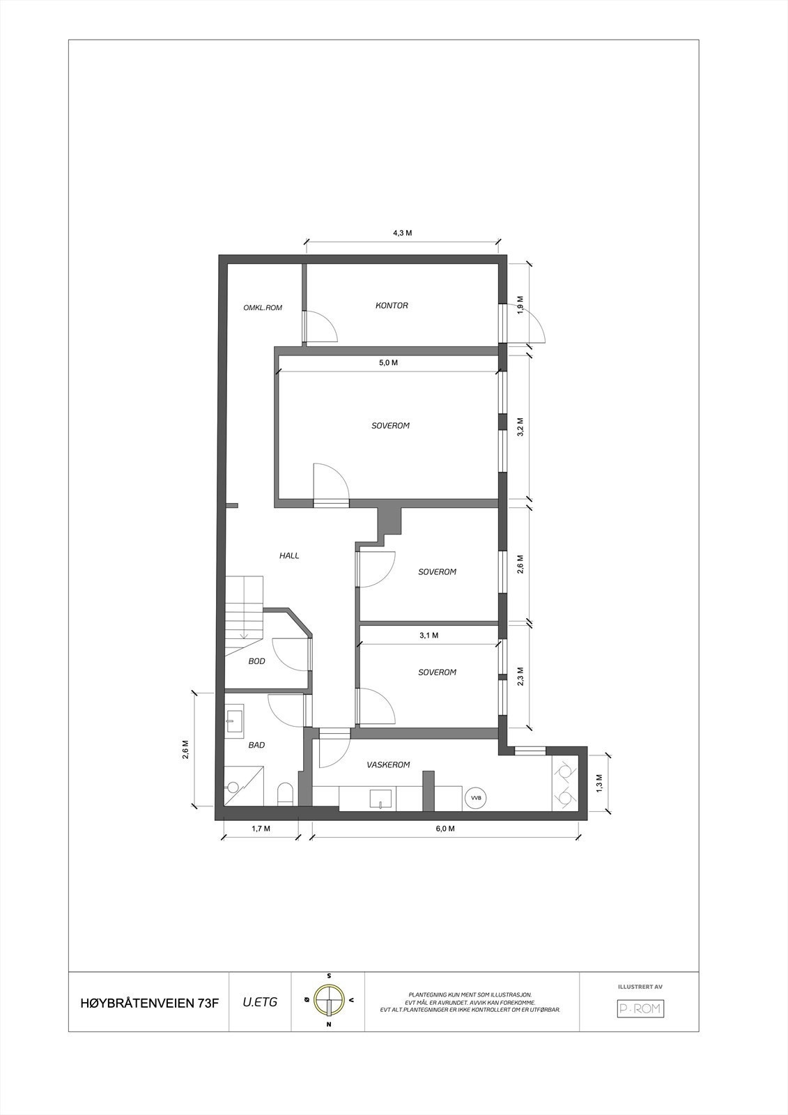 Planskisse underetasje Galleribilde