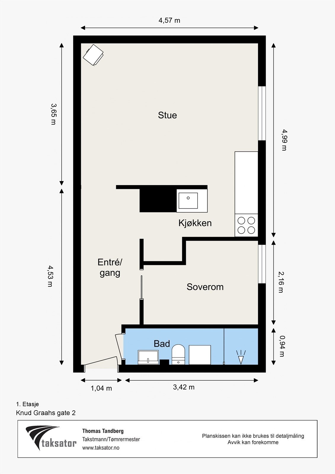 Vi starter med plantegningen. Galleribilde