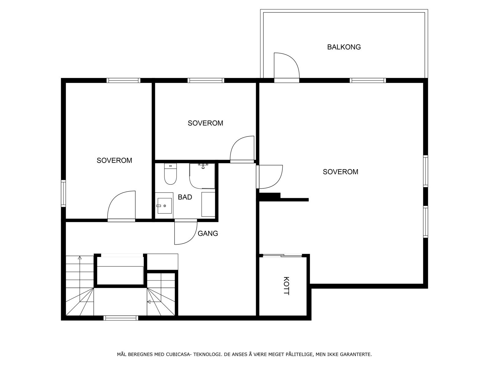 2. etasje - veiledende planskisse. Galleribilde