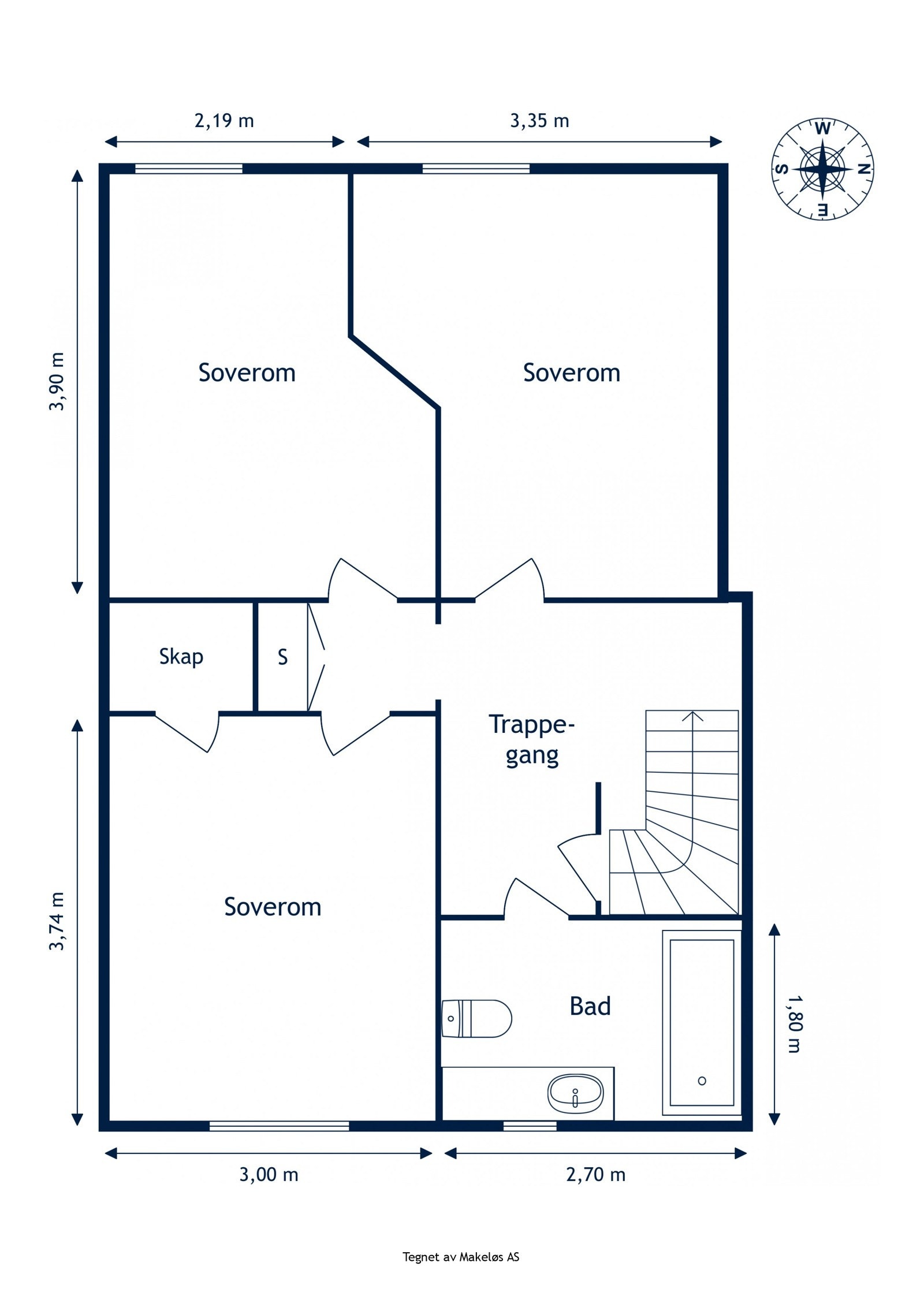 Plantegning 2.etasje. Galleribilde