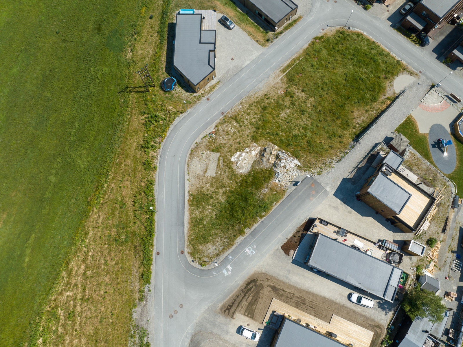 Tomten sett ovenfra. Galleribilde