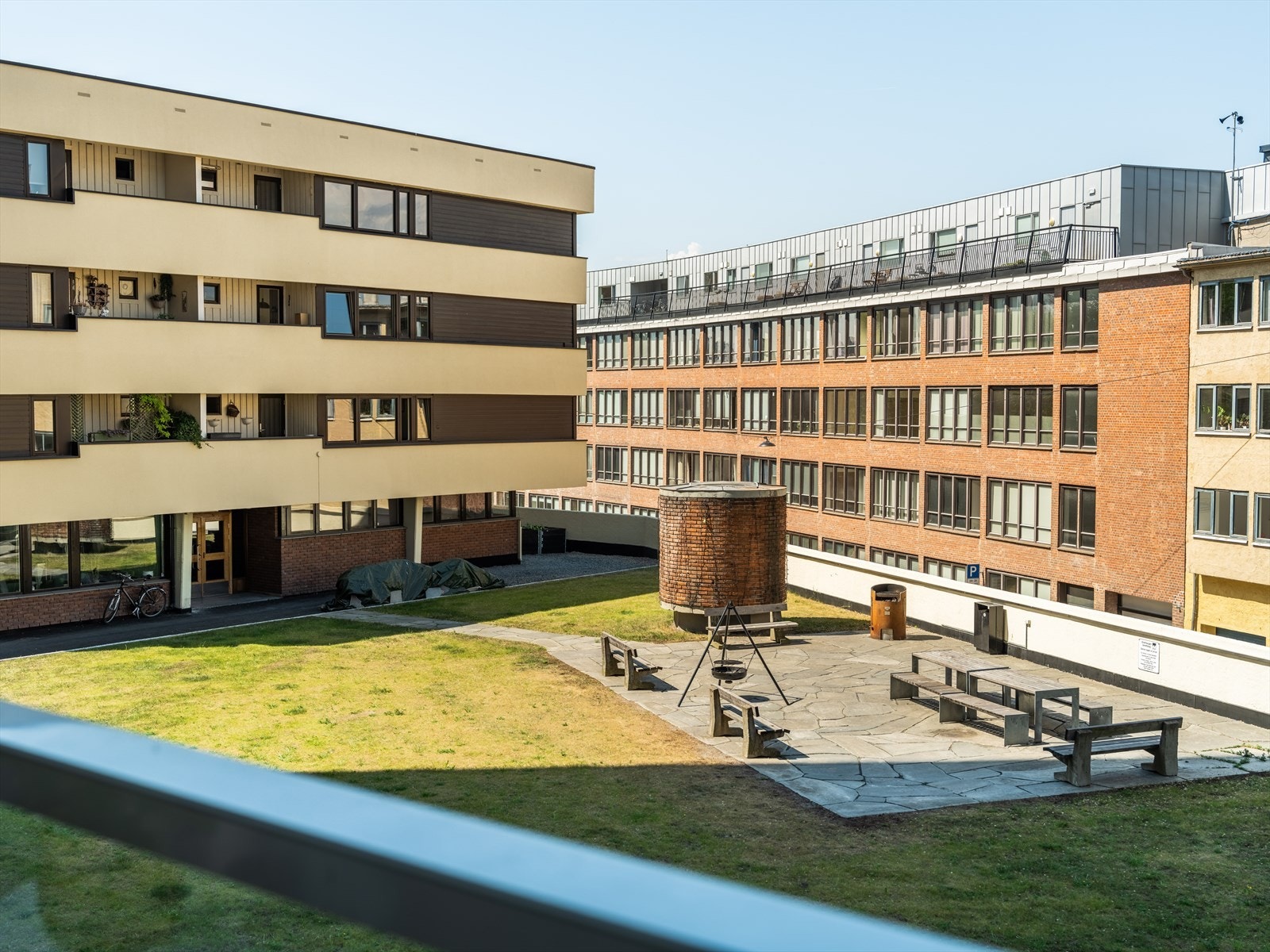 Koselig utsyn fra balkongen. Galleribilde