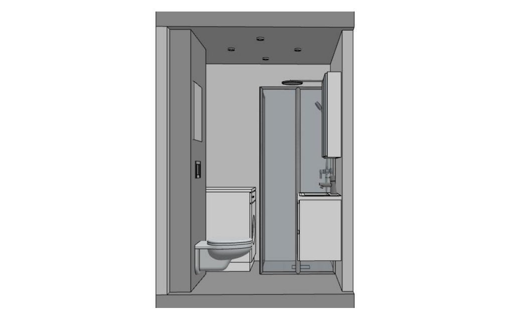 Skisser over nytt baderom som selger har innhentet fra entreprenør. Galleribilde