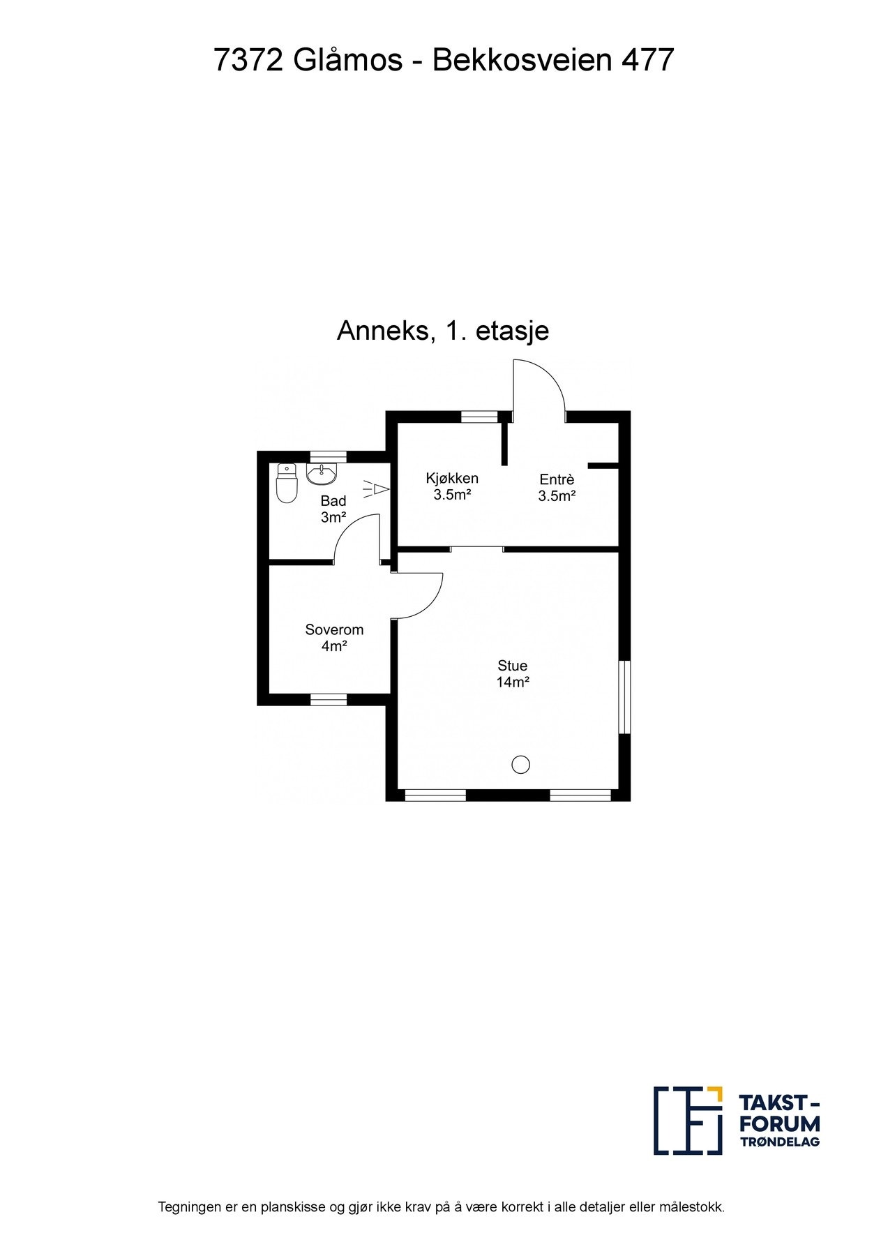 Planskisse anneks Galleribilde