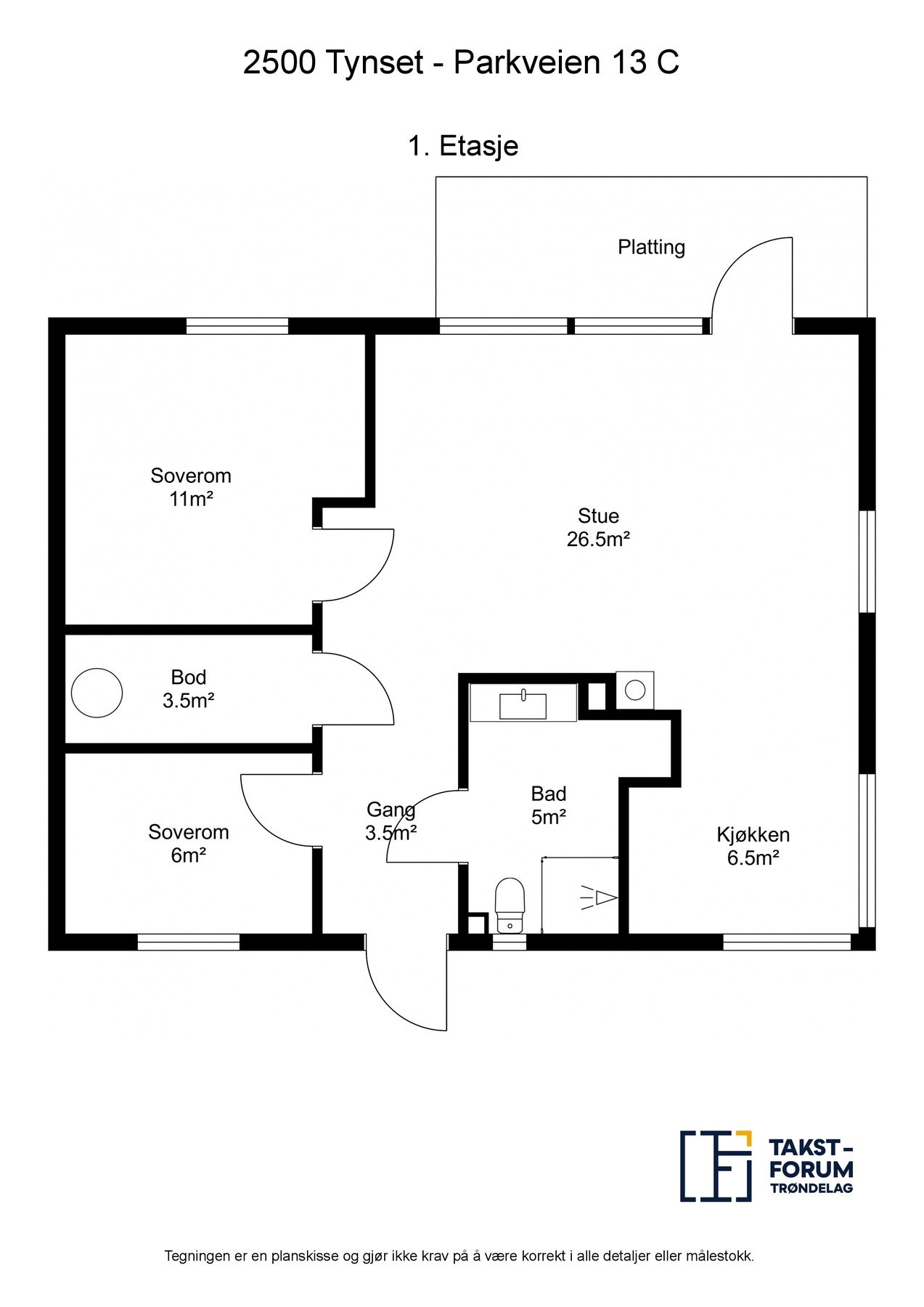 Planskisse Galleribilde