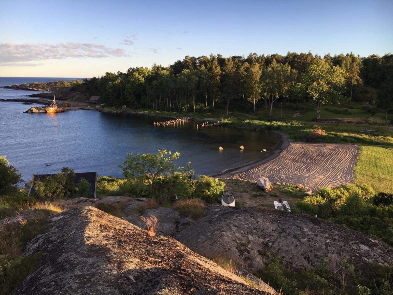 Fra stranda i Ødegårdsbukta Galleribilde