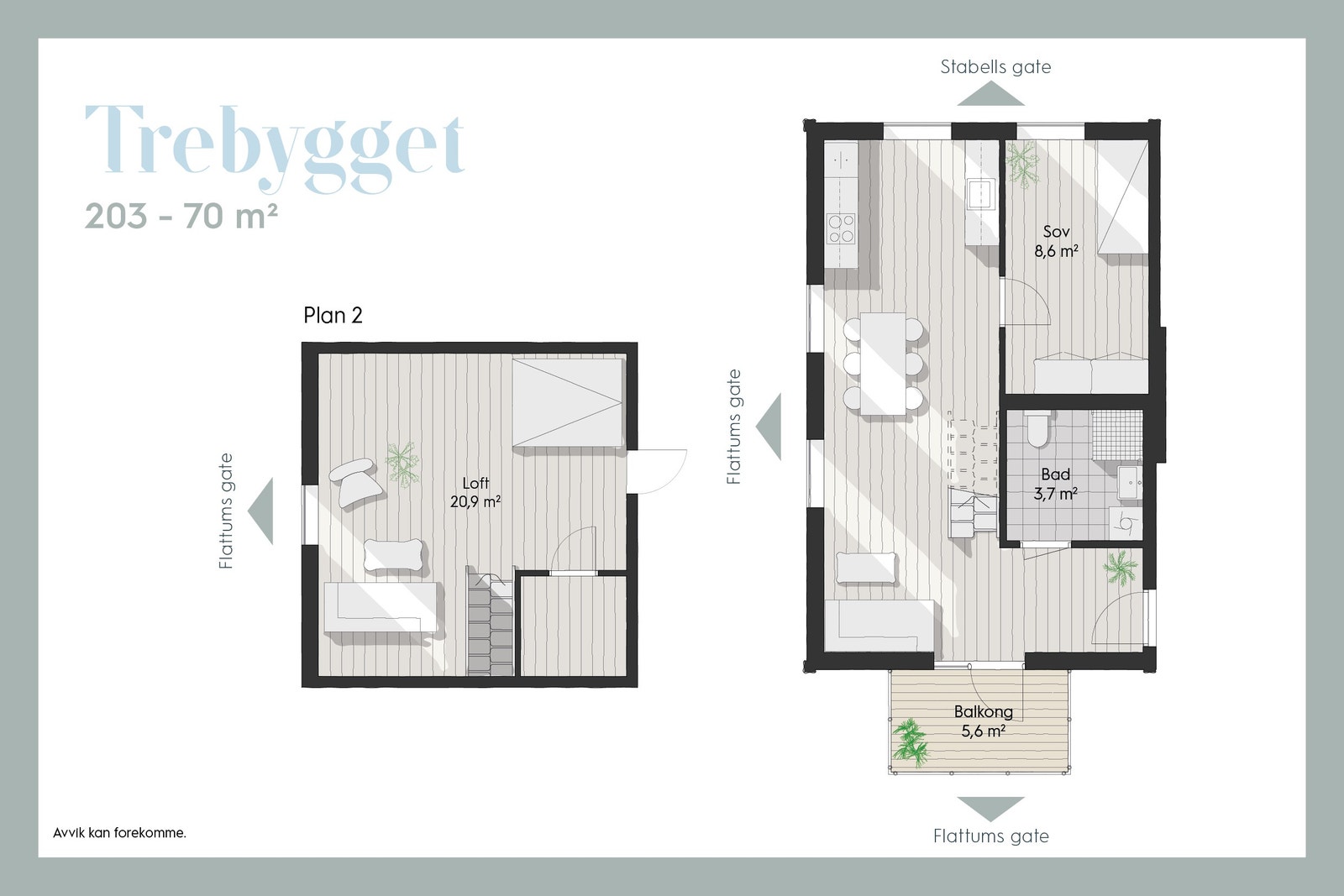 Trebygget:
Leil: 203 - 12.700,- Galleribilde