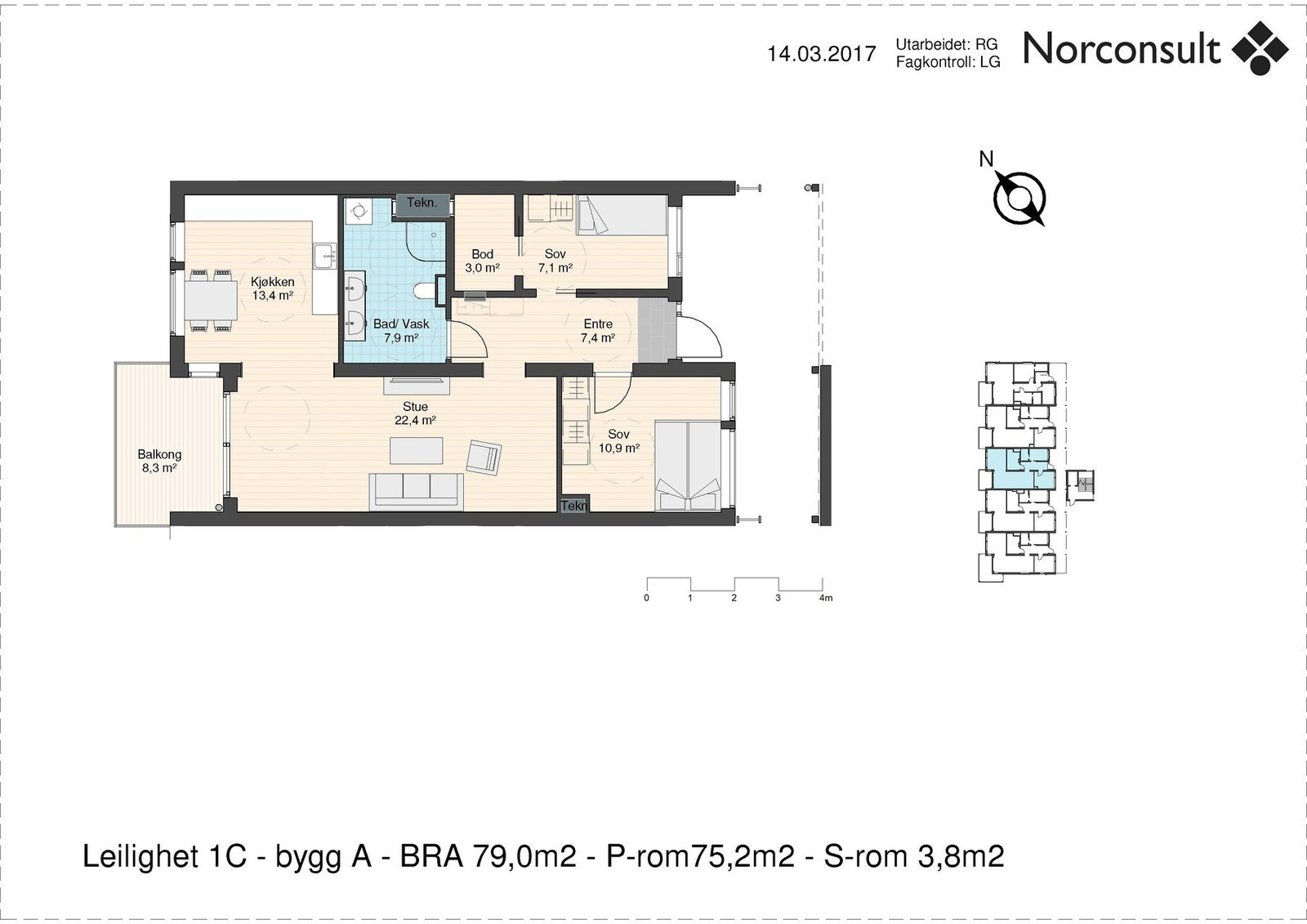 Planskisse 1. etasje. Galleribilde