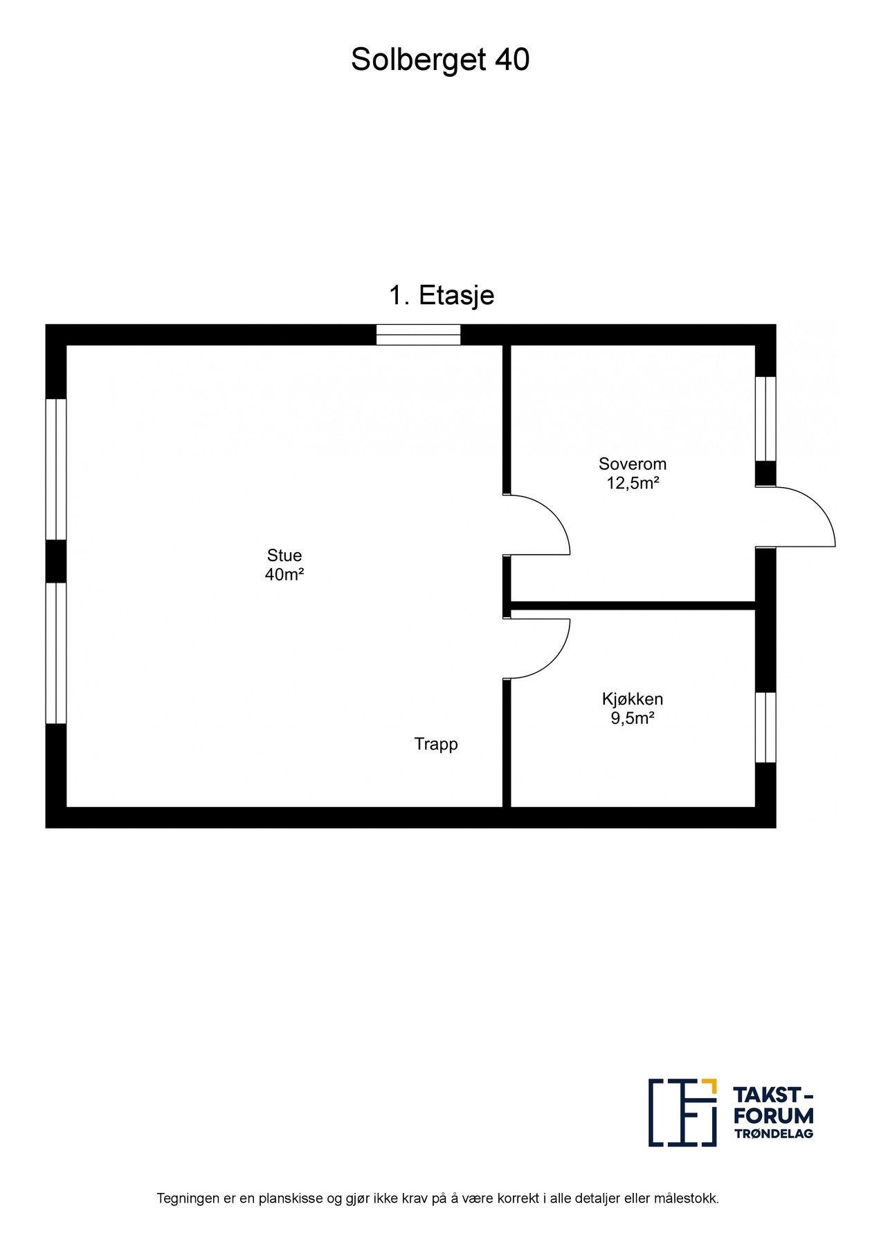 Planskisse første plan. Galleribilde