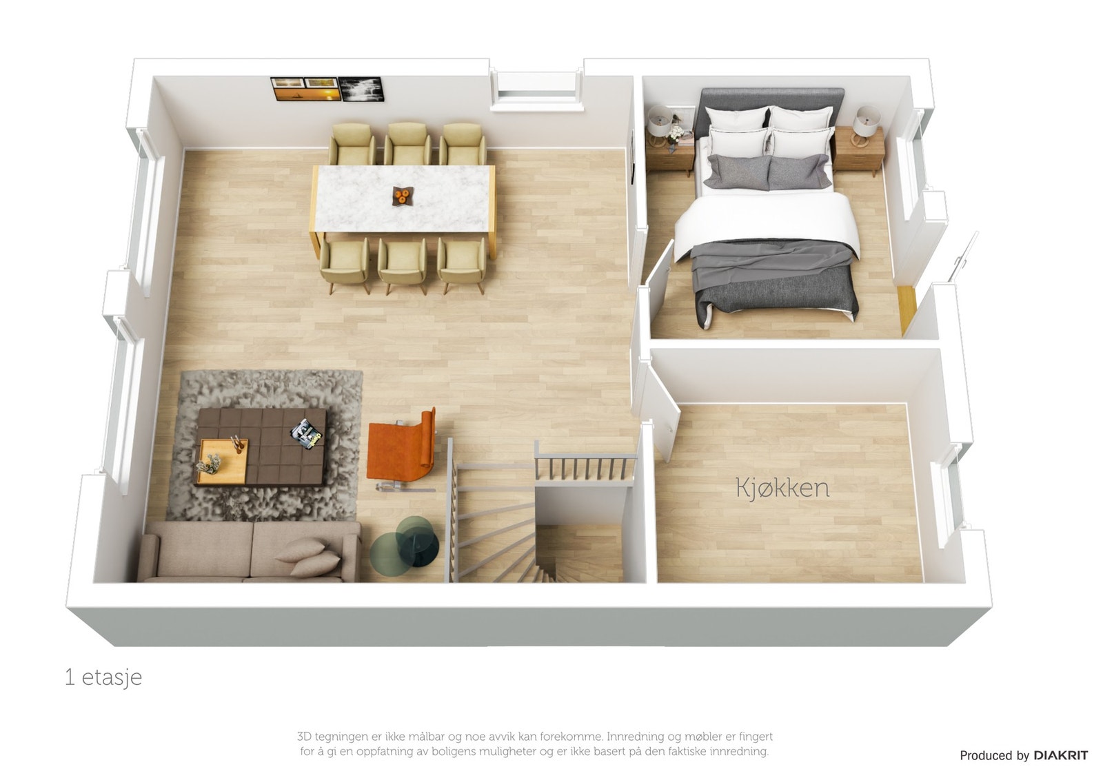 Hovedplan i 3D Galleribilde