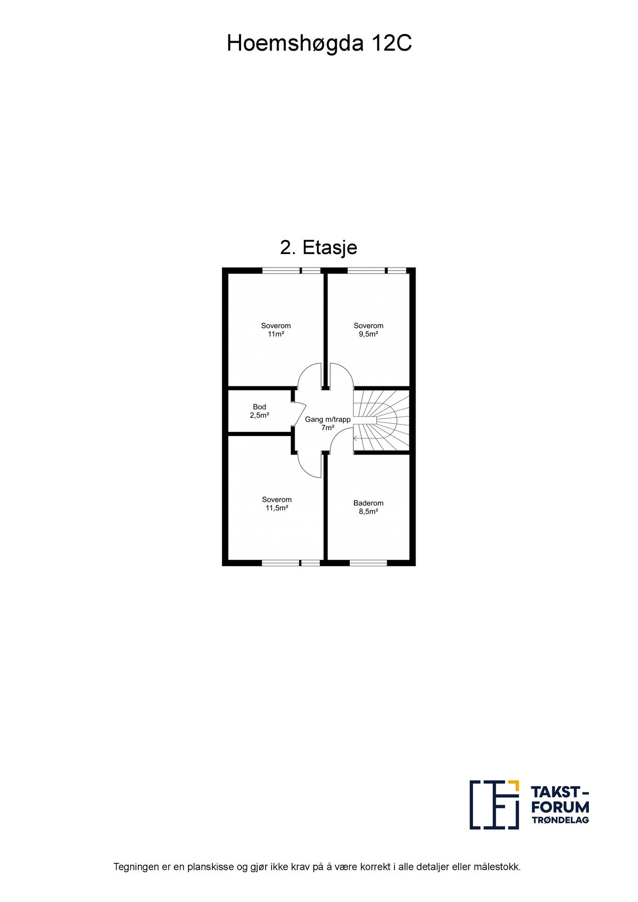Planskisse 2 etasje Galleribilde
