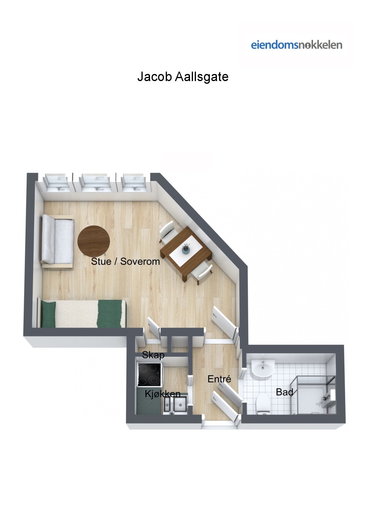 3-D plantegning Galleribilde
